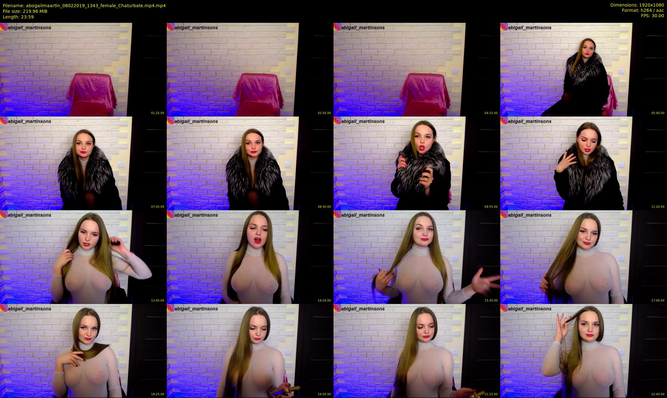 abogailmaartin — 24 minute Chaturbate female cam show recording, 1080p, Feb 8, 2019