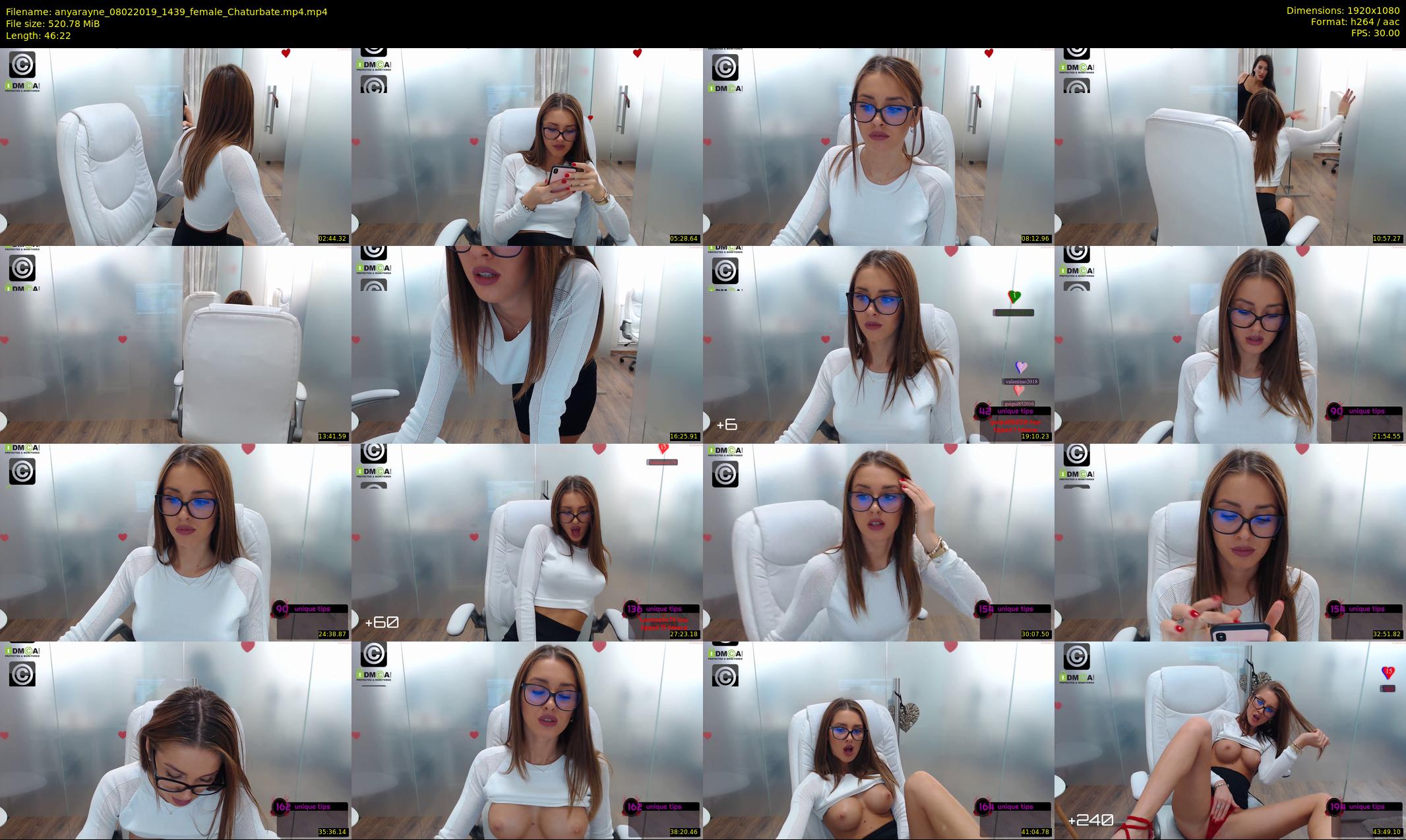 anyarayne — 47 minute Chaturbate female cam show recording, 1080p, Feb 8, 2019