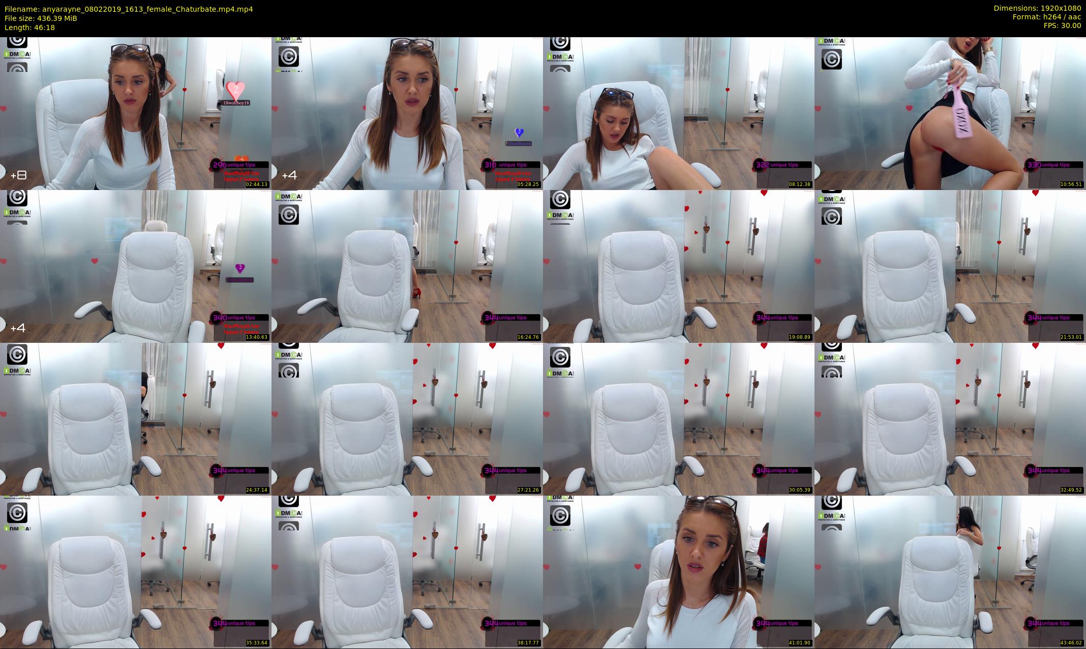anyarayne — 47 minute Chaturbate female cam show recording, 1080p, Feb 8, 2019