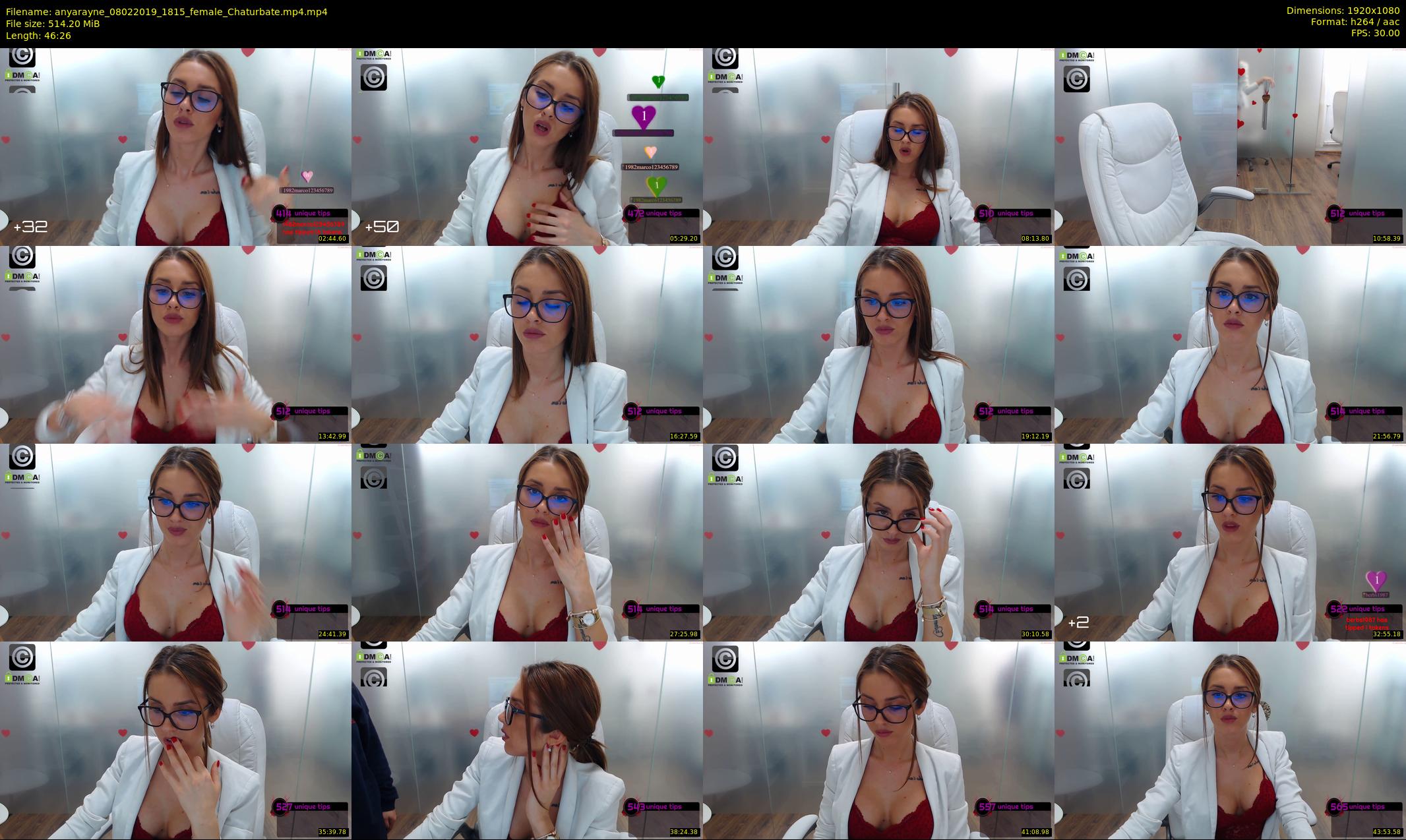 anyarayne — 47 minute Chaturbate female cam show recording, 1080p, Feb 8, 2019
