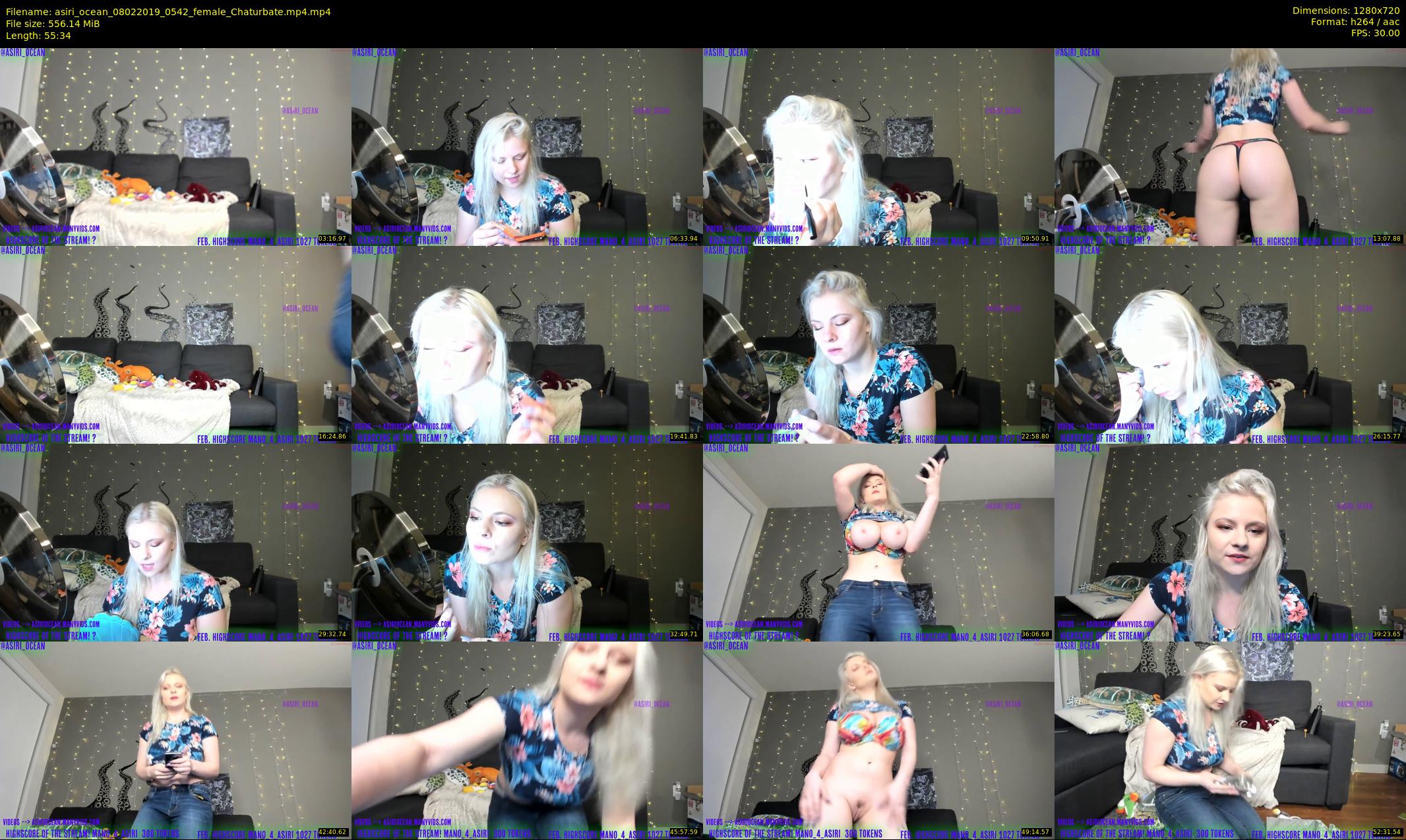 asiri_ocean — 56 minute Chaturbate female cam show recording, 720p, Feb 8, 2019