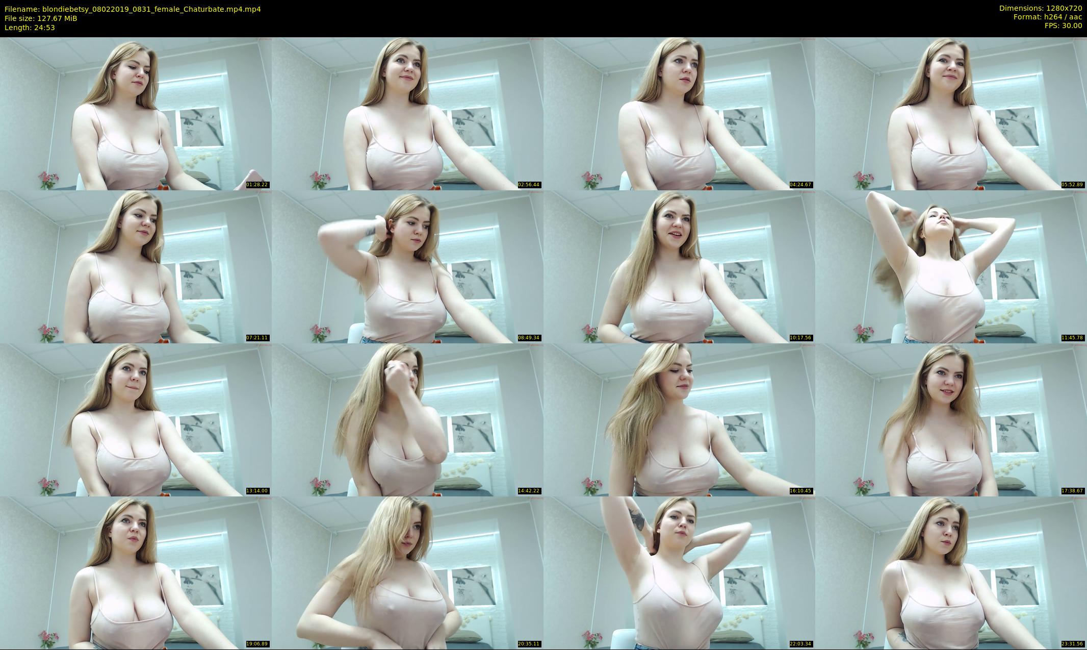 blondiebetsy — 25 minute Chaturbate female cam show recording, 720p, Feb 8, 2019