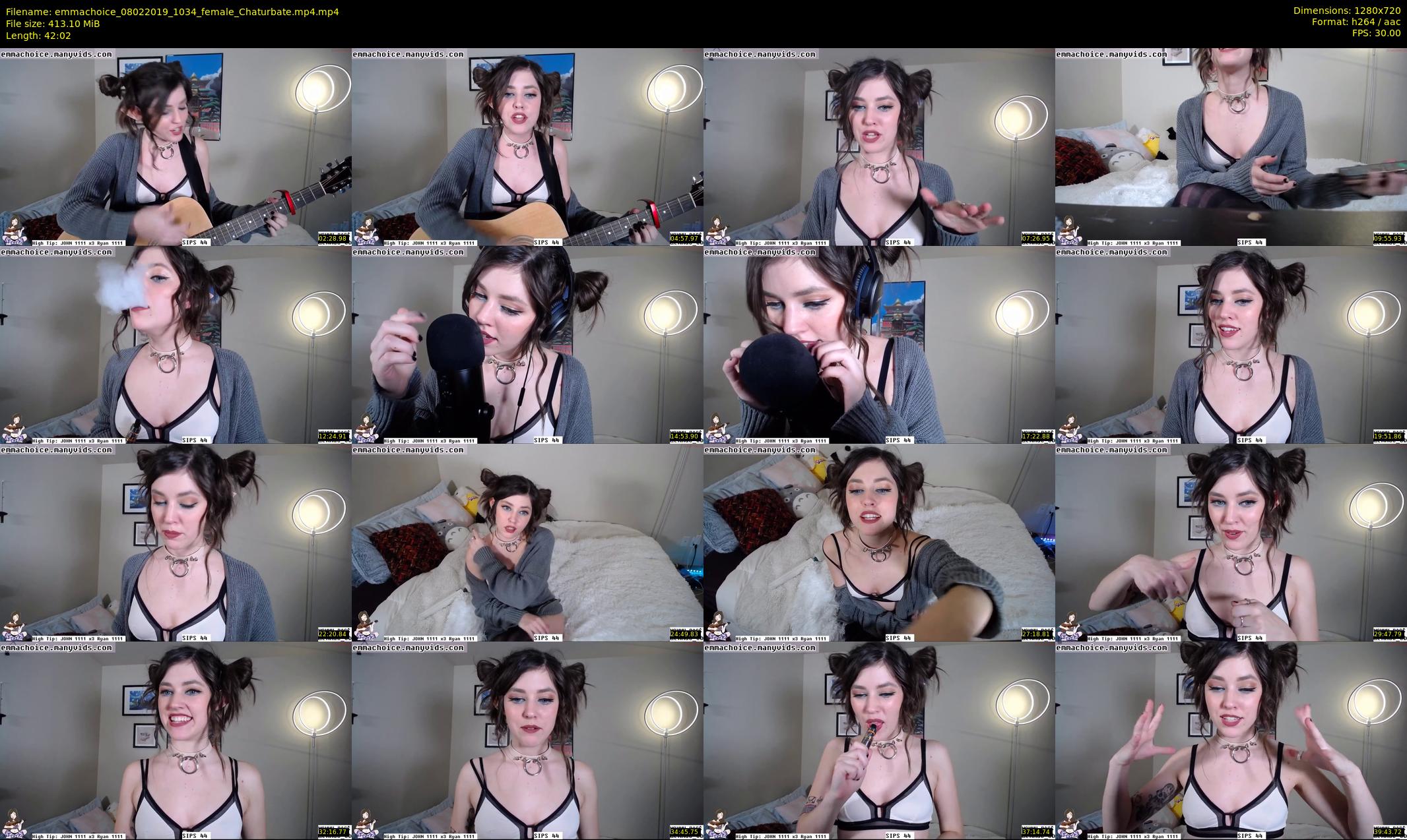 emmachoice — 43 minute Chaturbate female cam show recording, 720p, Feb 8, 2019