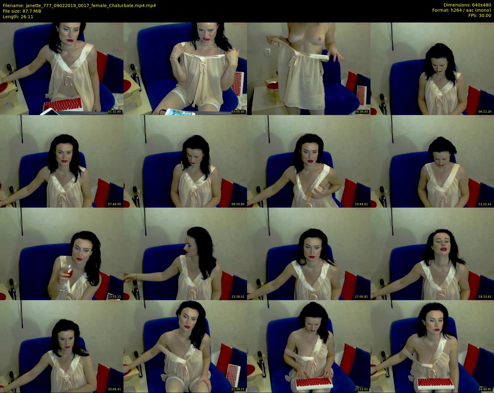janette_777 — 27 minute Chaturbate female cam show recording, 480p, Feb 9, 2019