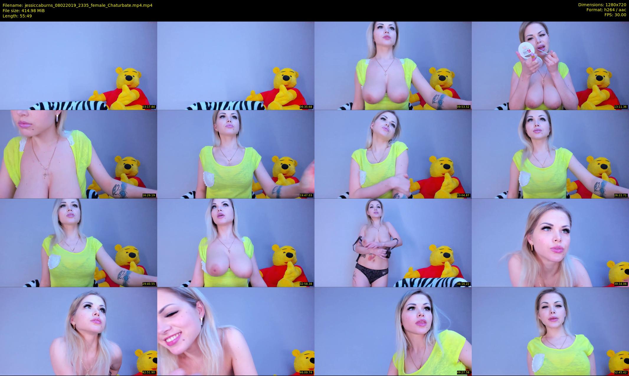 jessiccaburns — 56 minute Chaturbate female cam show recording, 720p, Feb 8, 2019