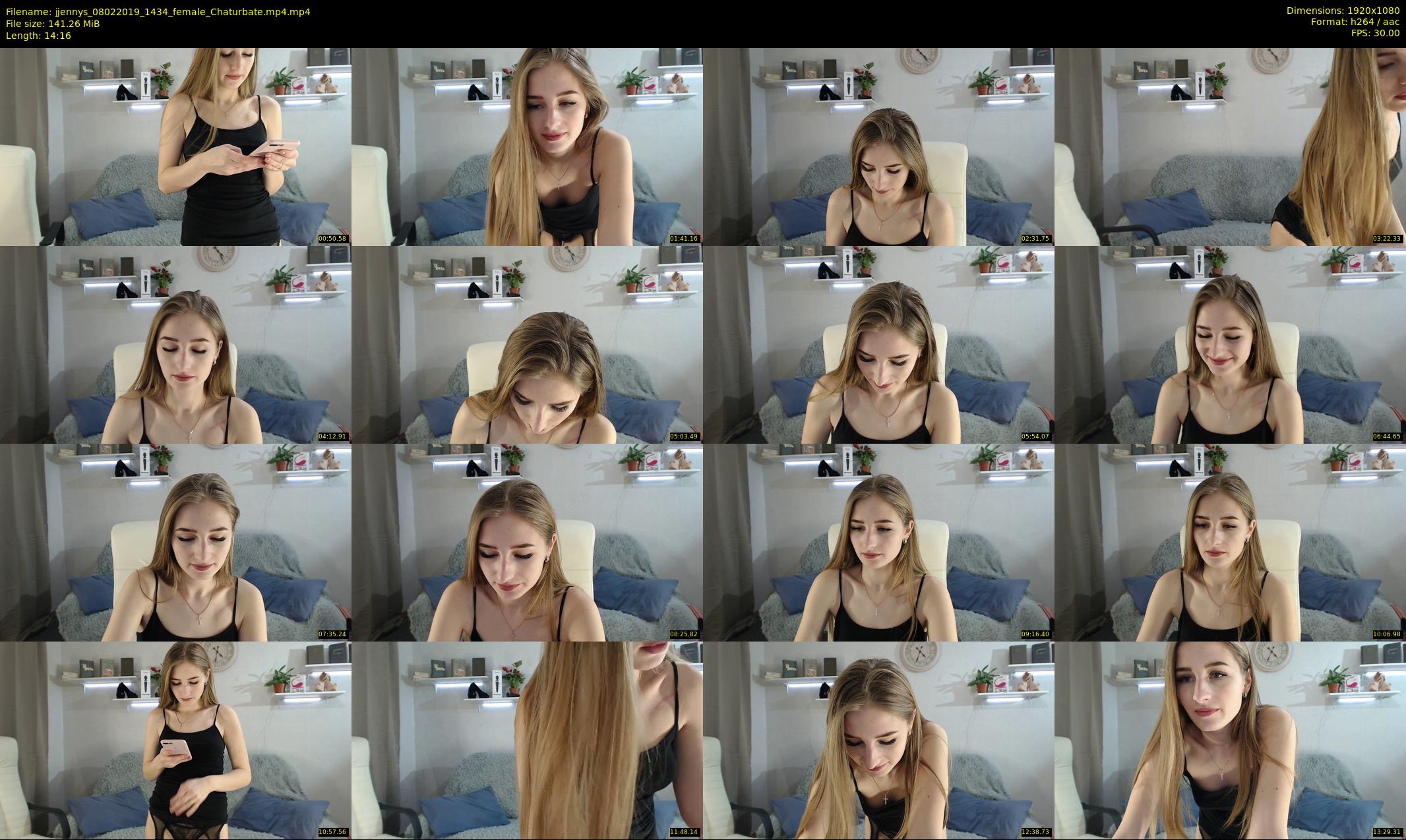 jjennys — 15 minute Chaturbate female cam show recording, 1080p, Feb 8, 2019
