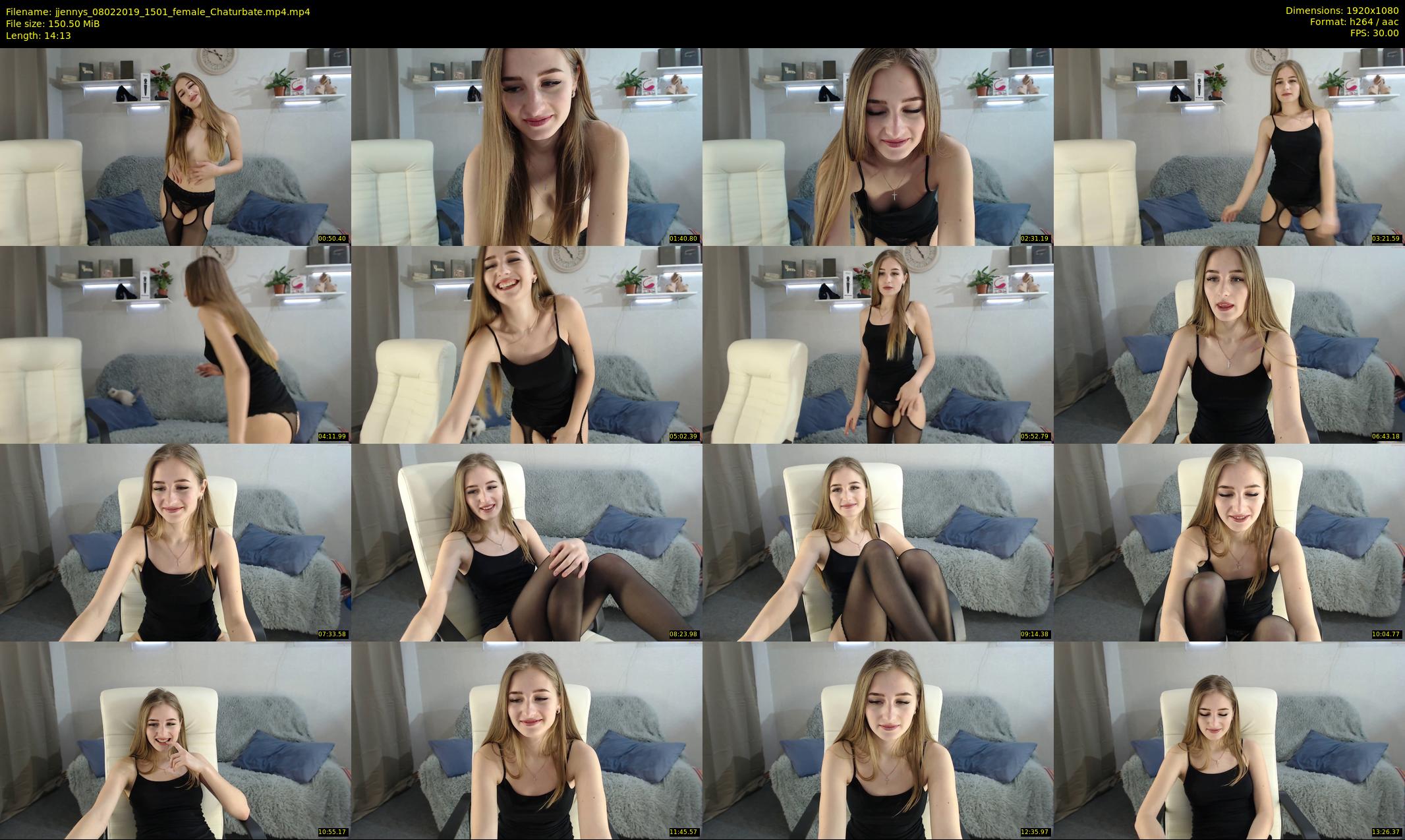jjennys — 15 minute Chaturbate female cam show recording, 1080p, Feb 8, 2019
