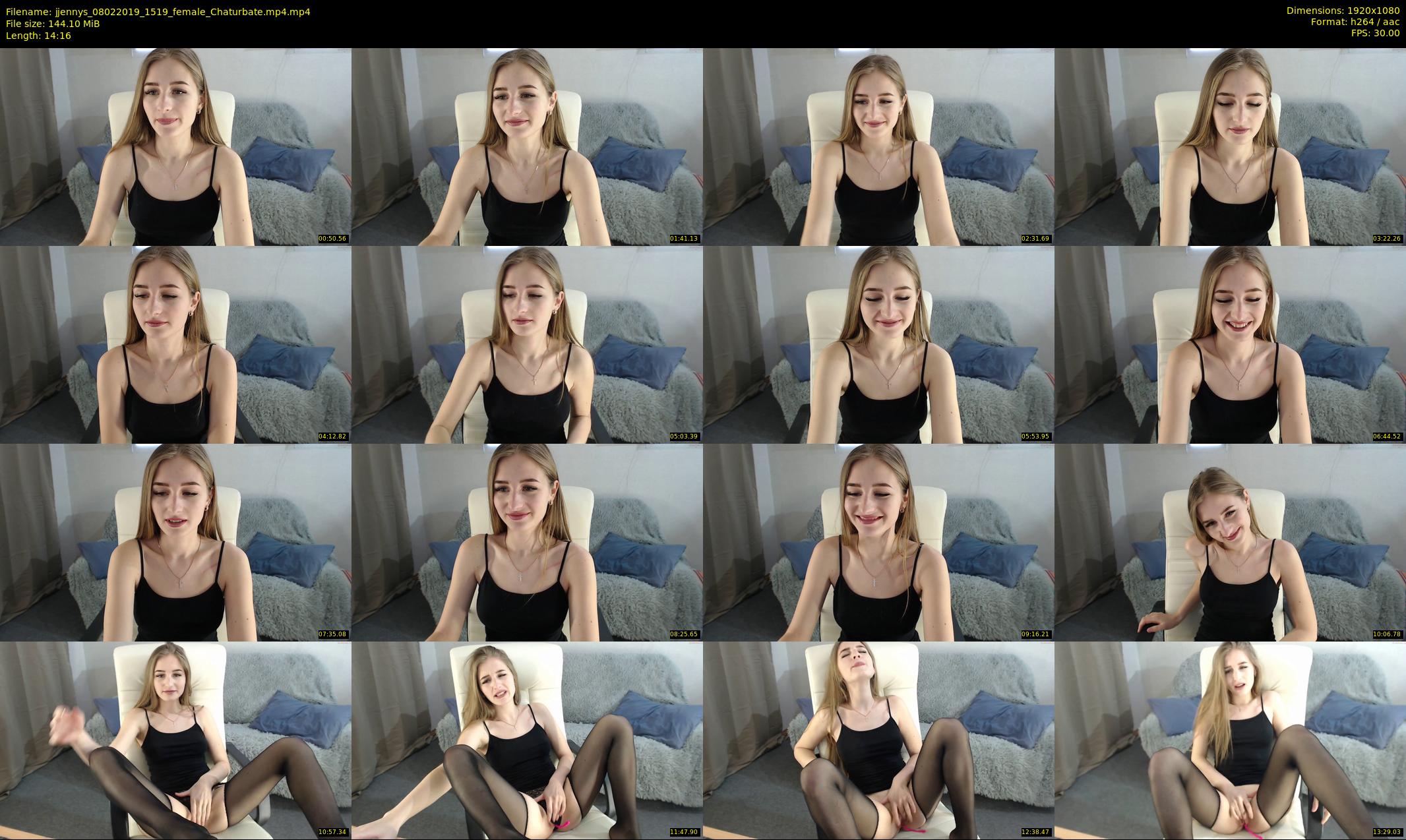 jjennys — 15 minute Chaturbate female cam show recording, 1080p, Feb 8, 2019