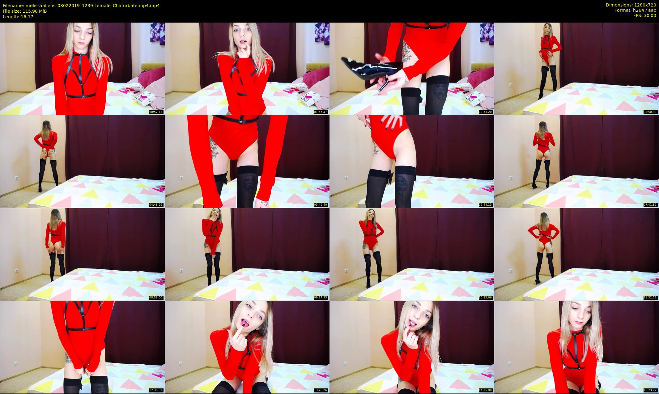 melissaallens — 17 minute Chaturbate female cam show recording, 720p, Feb 8, 2019