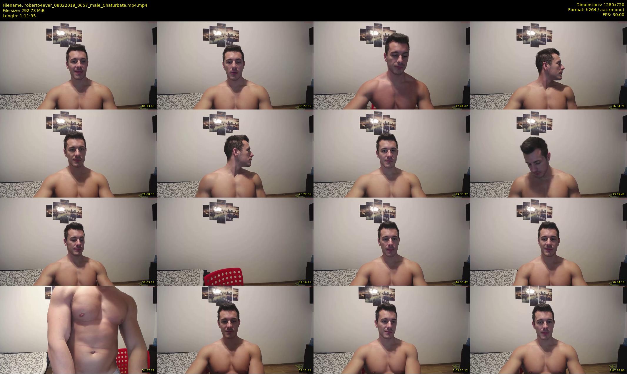 roberto4ever — 72 minute Chaturbate male cam show recording, 720p, Feb 8, 2019