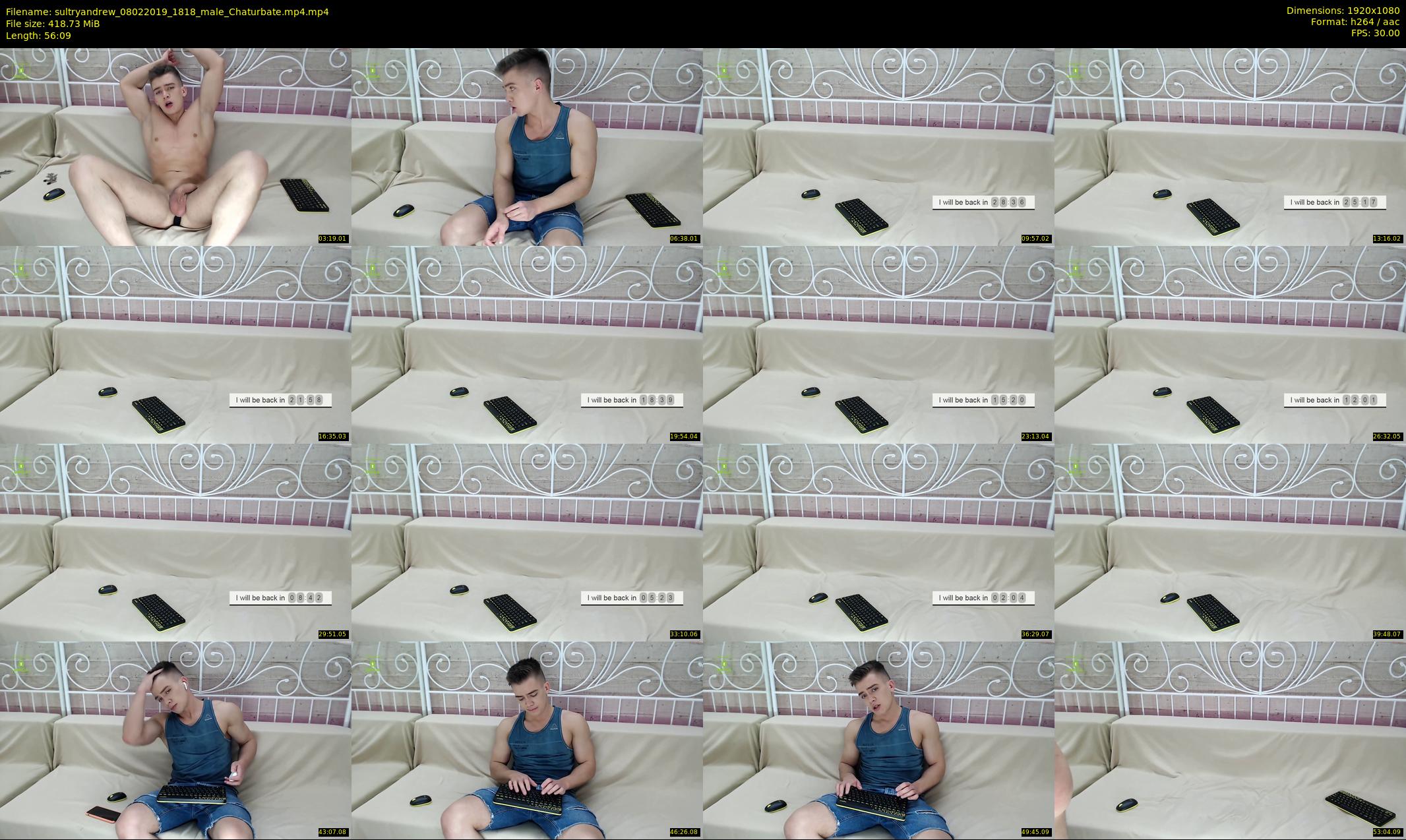 sultryandrew — 57 minute Chaturbate male cam show recording, 1080p, Feb 8, 2019