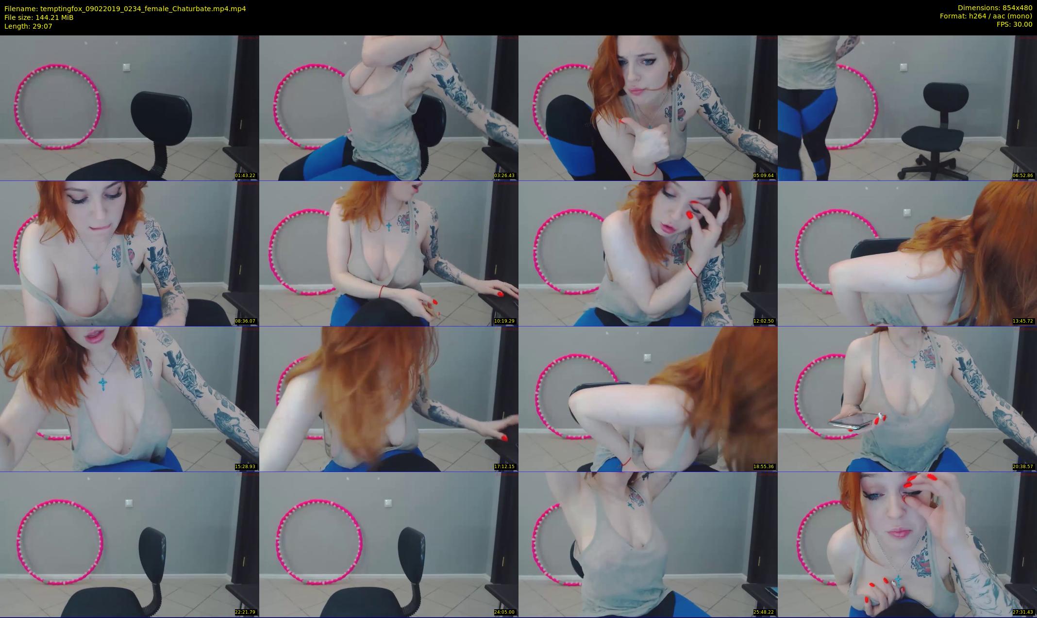 temptingfox — 30 minute Chaturbate female cam show recording, 480p, Feb 9, 2019