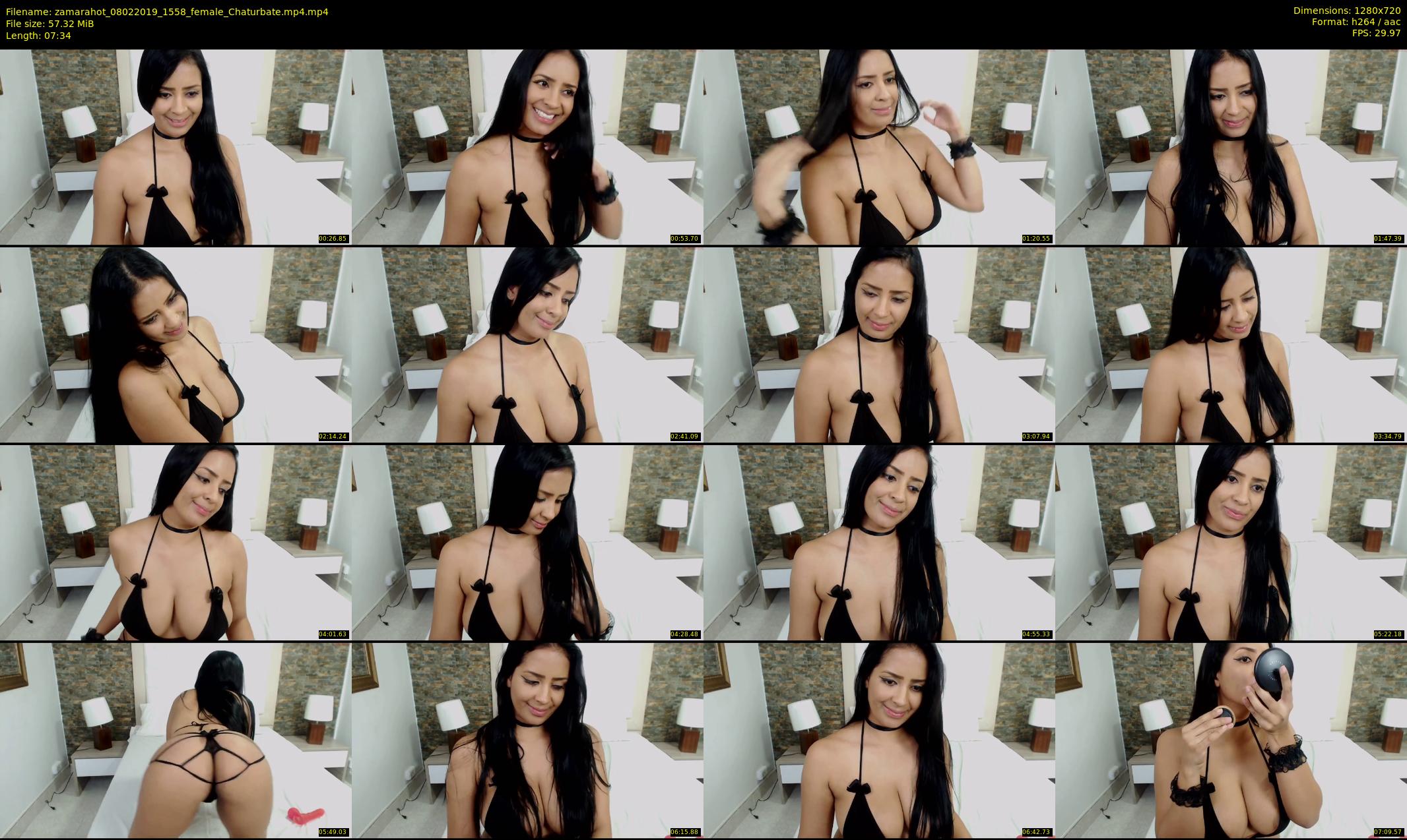 zamarahot — 8 minute Chaturbate female cam show recording, 720p, Feb 8, 2019