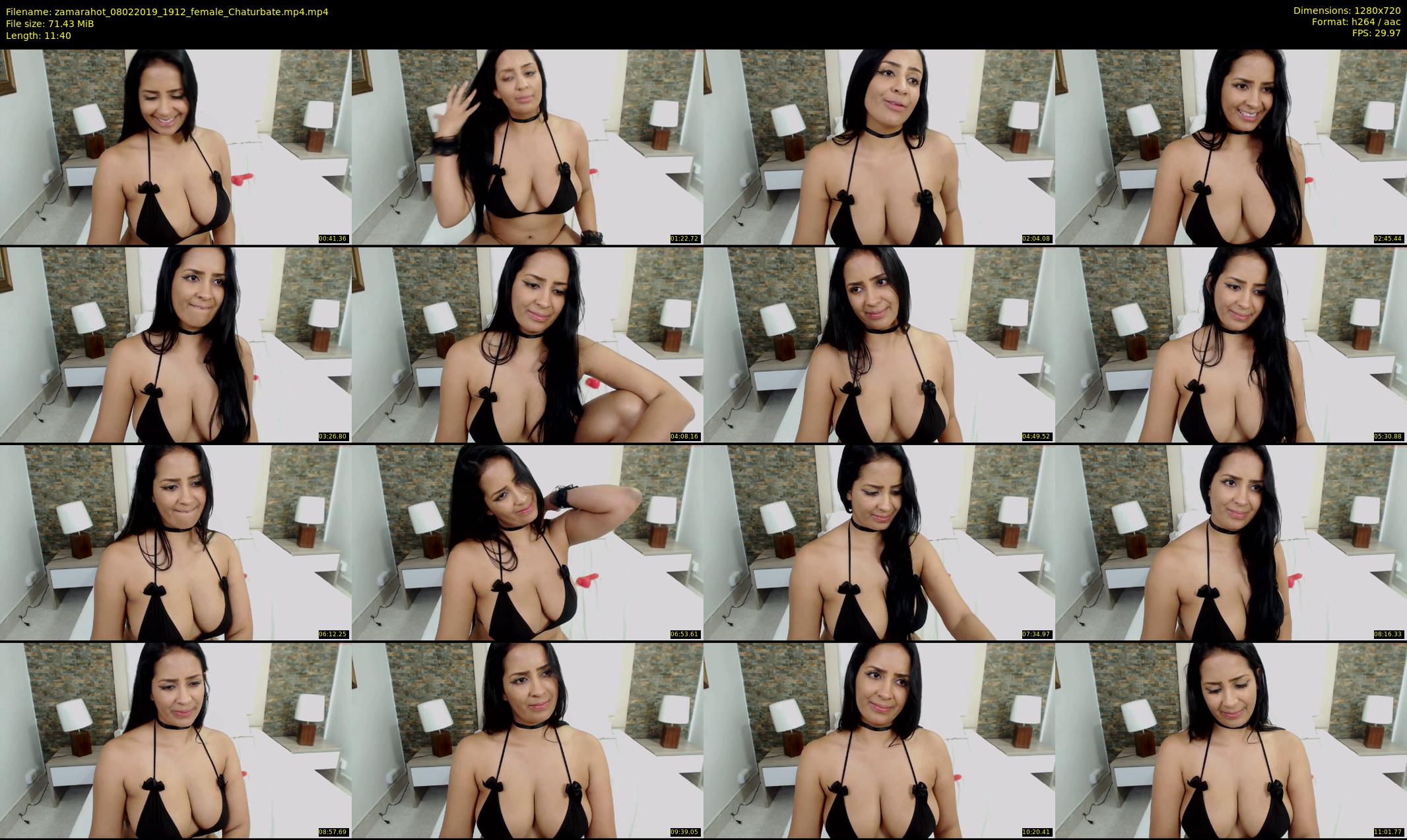 zamarahot — 12 minute Chaturbate female cam show recording, 720p, Feb 8, 2019