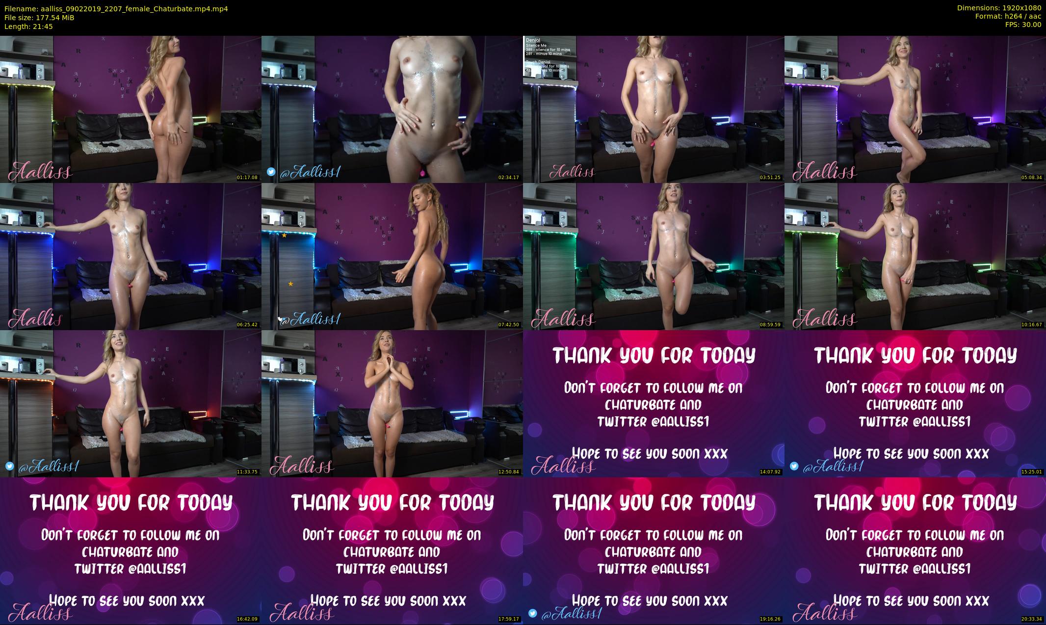 aalliss — 22 minute Chaturbate female cam show recording, 1080p, Feb 9, 2019