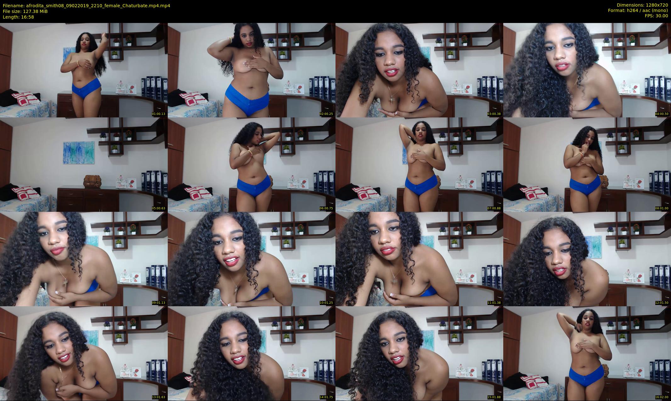 afrodita_smith08 — 17 minute Chaturbate female cam show recording, 720p, Feb 9, 2019
