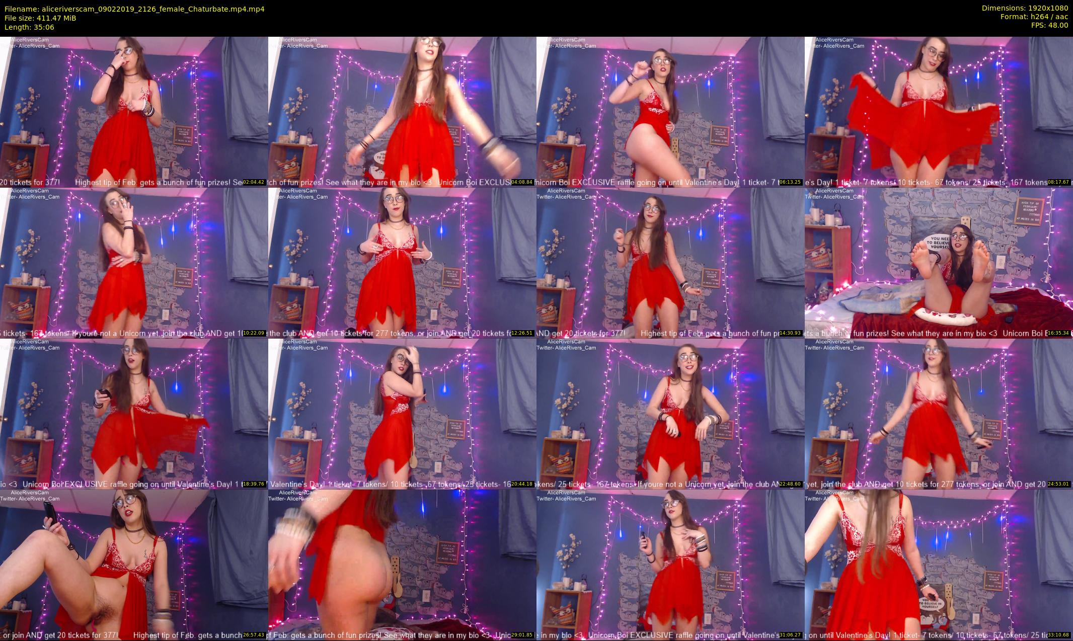 aliceriverscam — 36 minute Chaturbate female cam show recording, 1080p, Feb 9, 2019
