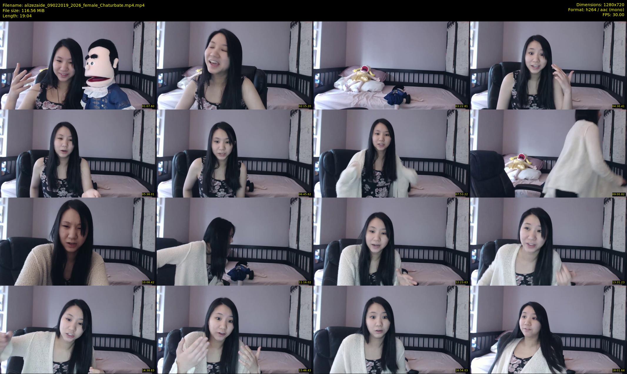 alizezaide — 20 minute Chaturbate female cam show recording, 720p, Feb 9, 2019