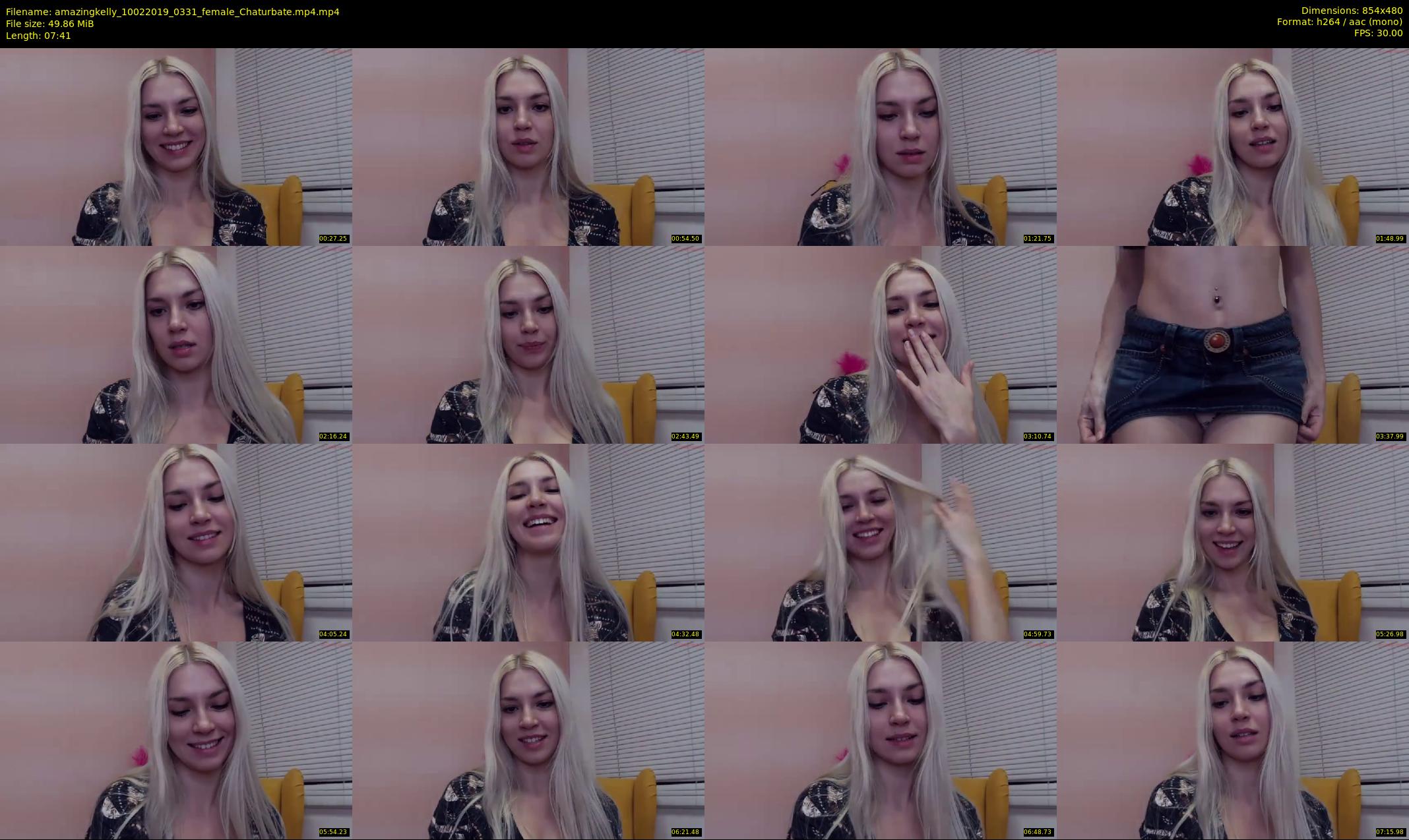 amazingkelly — 8 minute Chaturbate female cam show recording, 480p, Feb 10, 2019