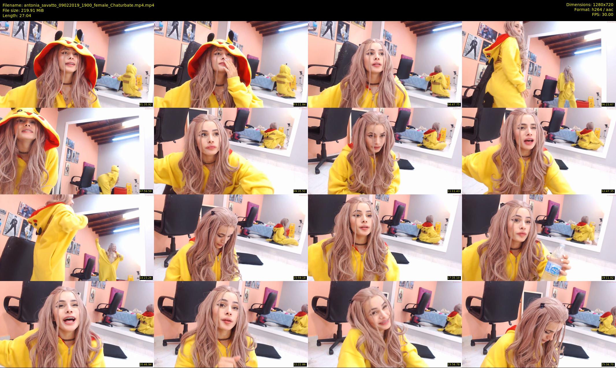 antonia_savatto — 28 minute Chaturbate female cam show recording, 720p, Feb 9, 2019