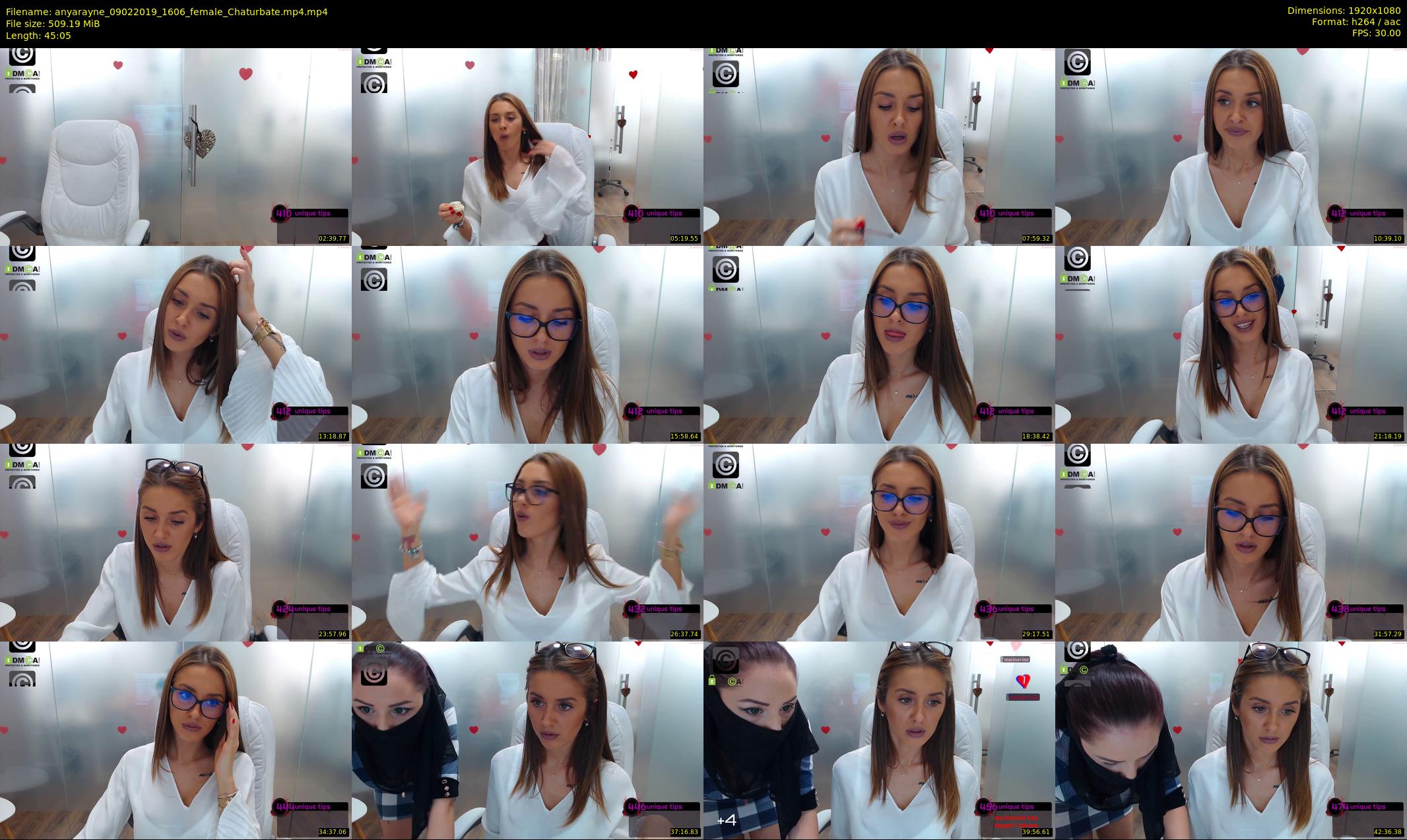anyarayne — 46 minute Chaturbate female cam show recording, 1080p, Feb 9, 2019