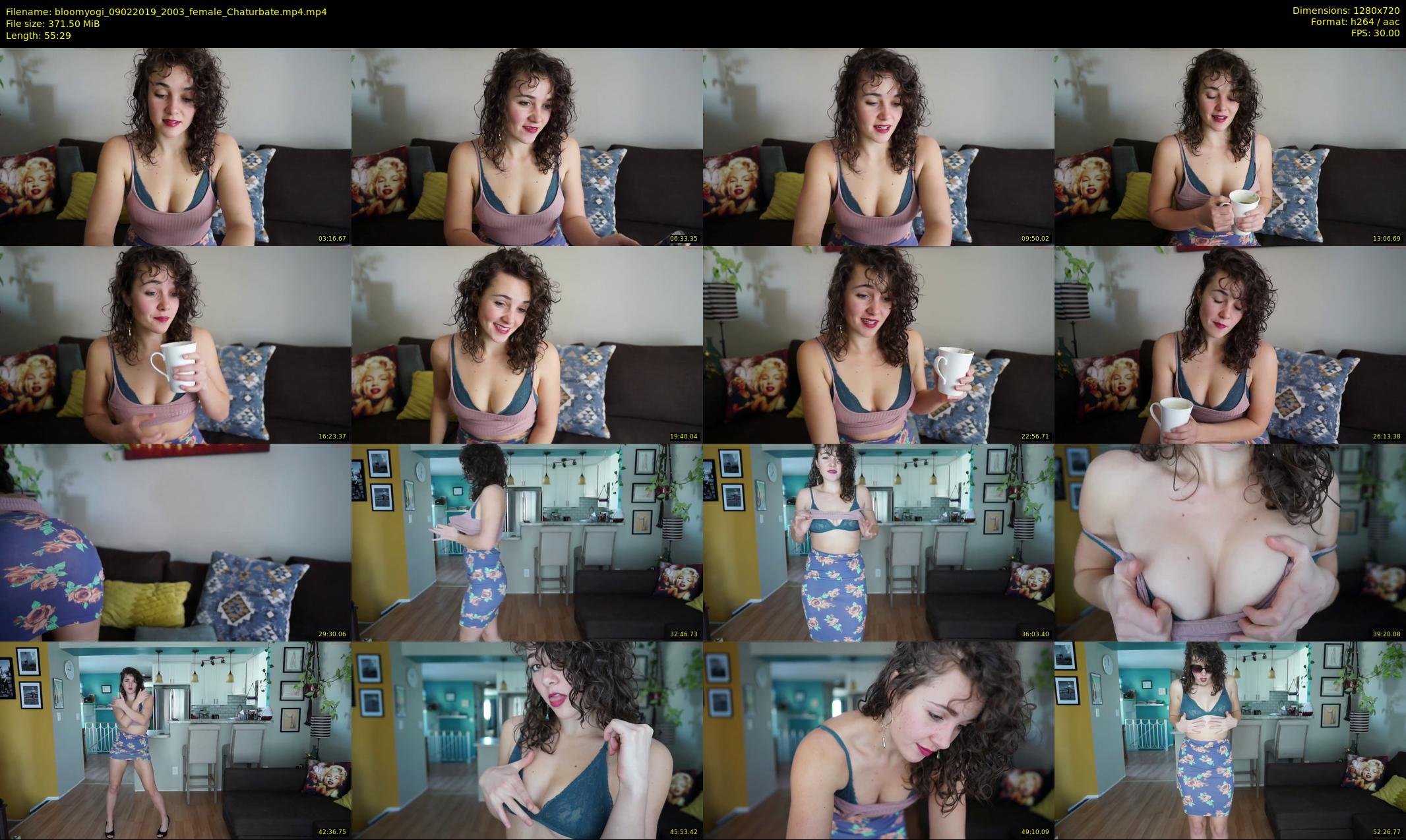 bloomyogi — 56 minute Chaturbate female cam show recording, 720p, Feb 9, 2019
