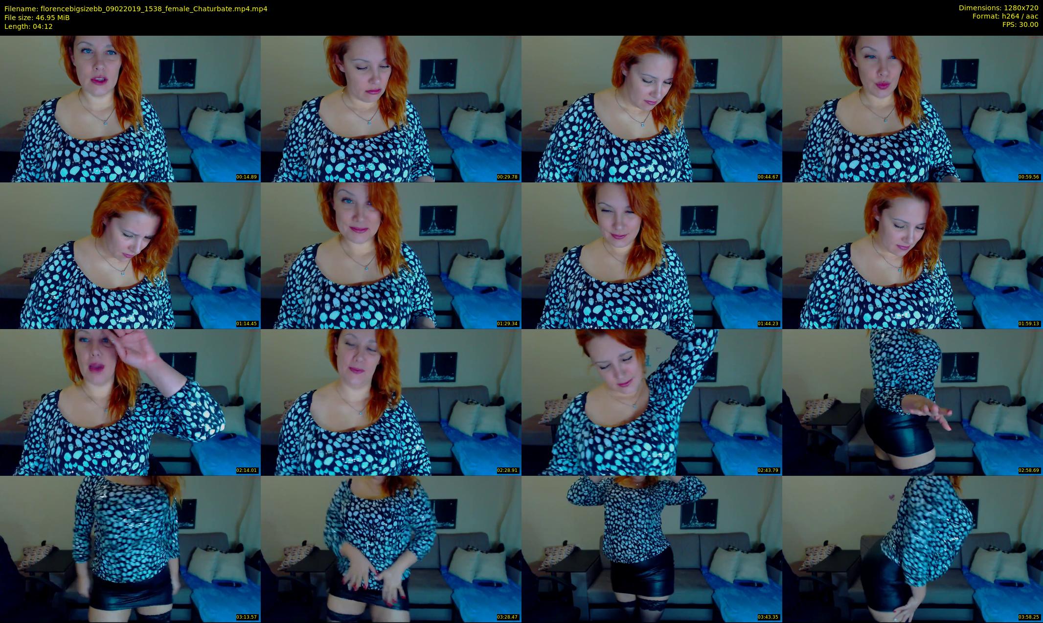 florencebigsizebb — 5 minute Chaturbate female cam show recording, 720p, Feb 9, 2019