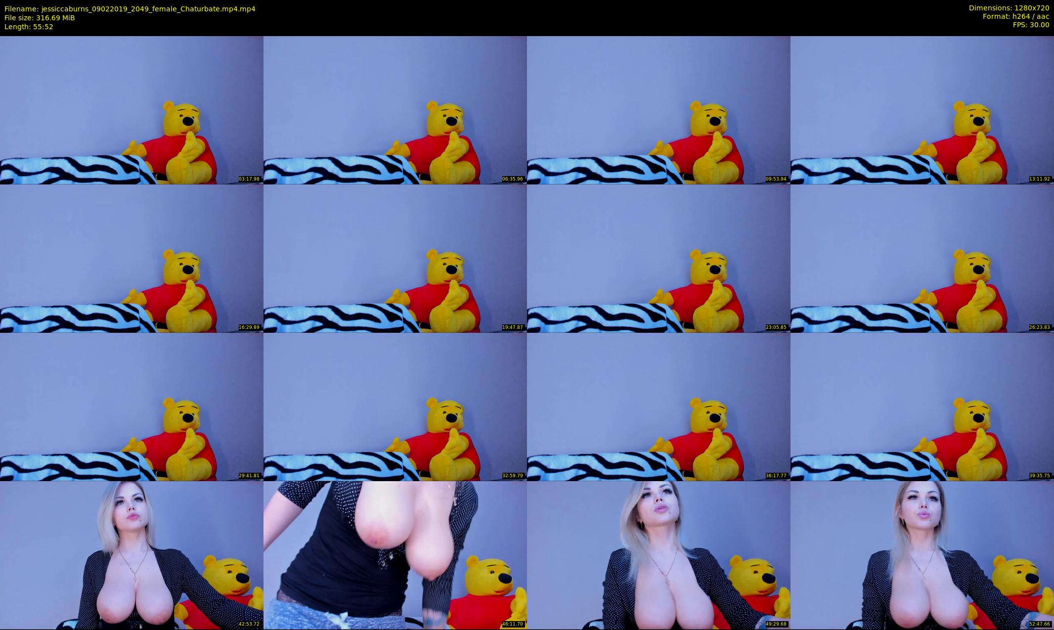 jessiccaburns — 56 minute Chaturbate female cam show recording, 720p, Feb 9, 2019