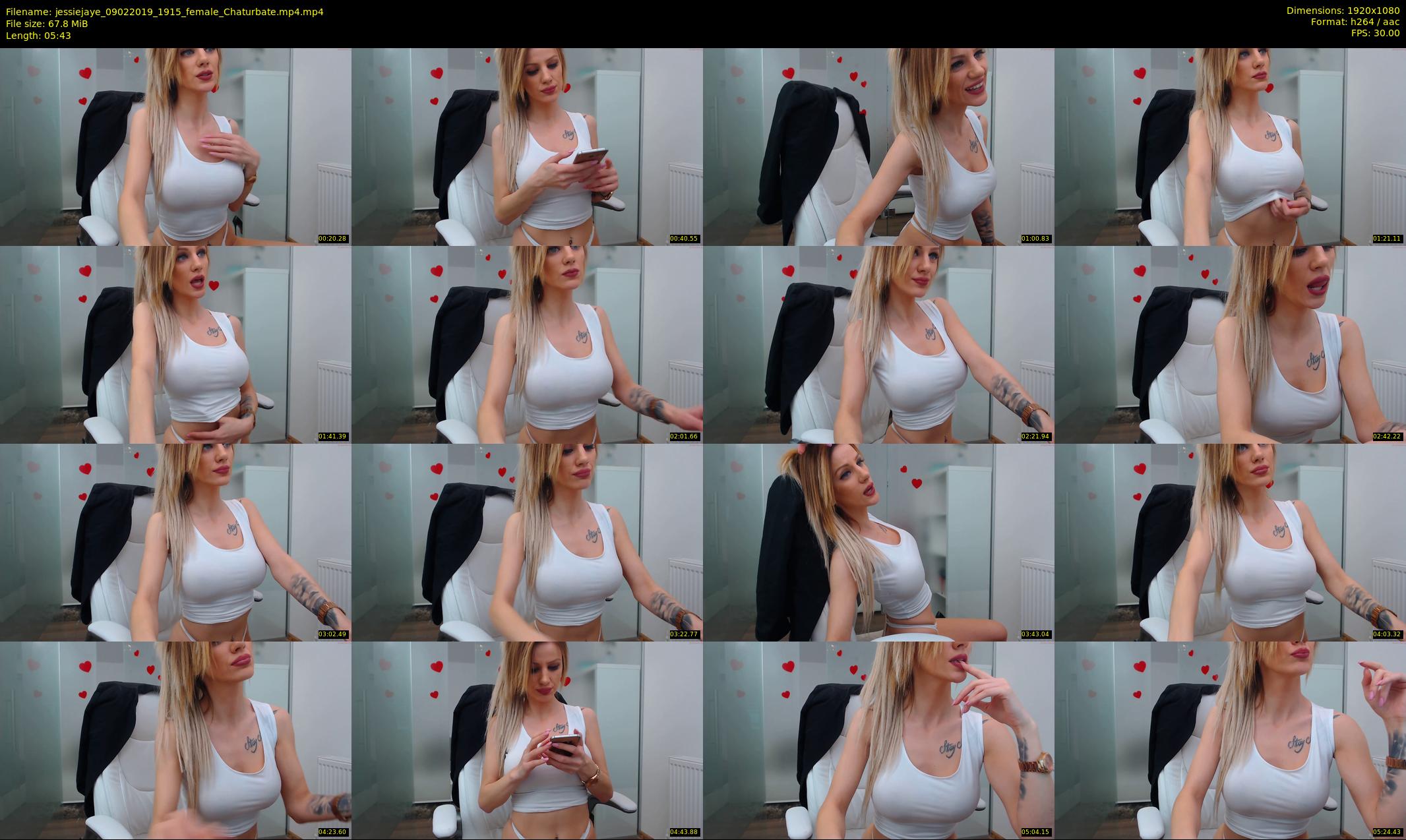 jessiejaye — 6 minute Chaturbate female cam show recording, 1080p, Feb 9, 2019