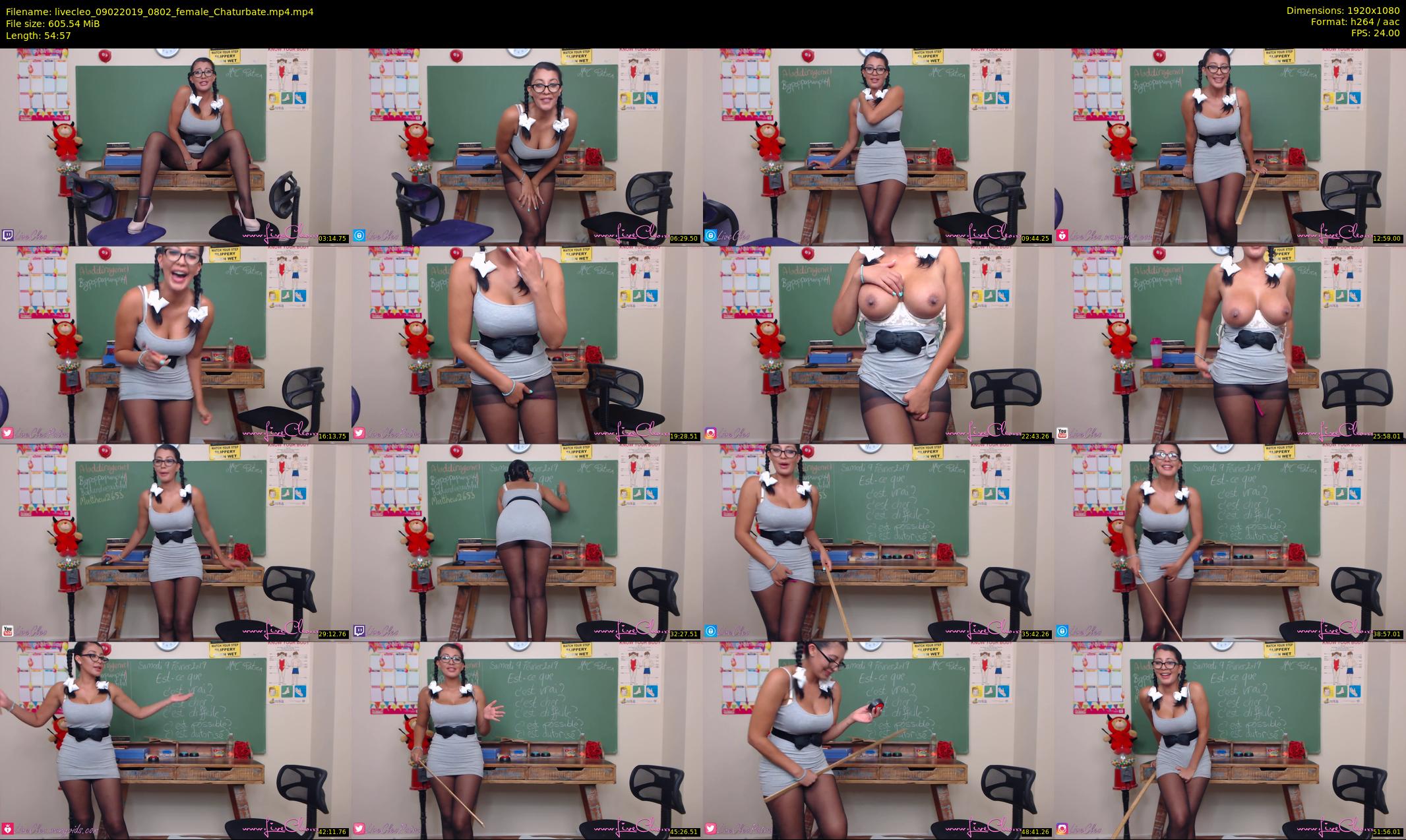 livecleo — 55 minute Chaturbate female cam show recording, 1080p, Feb 9, 2019