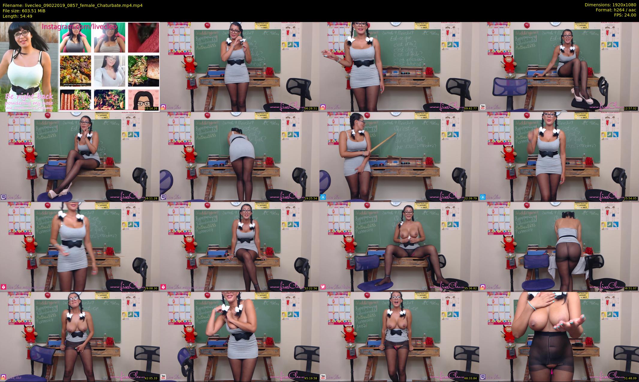 livecleo — 55 minute Chaturbate female cam show recording, 1080p, Feb 9, 2019