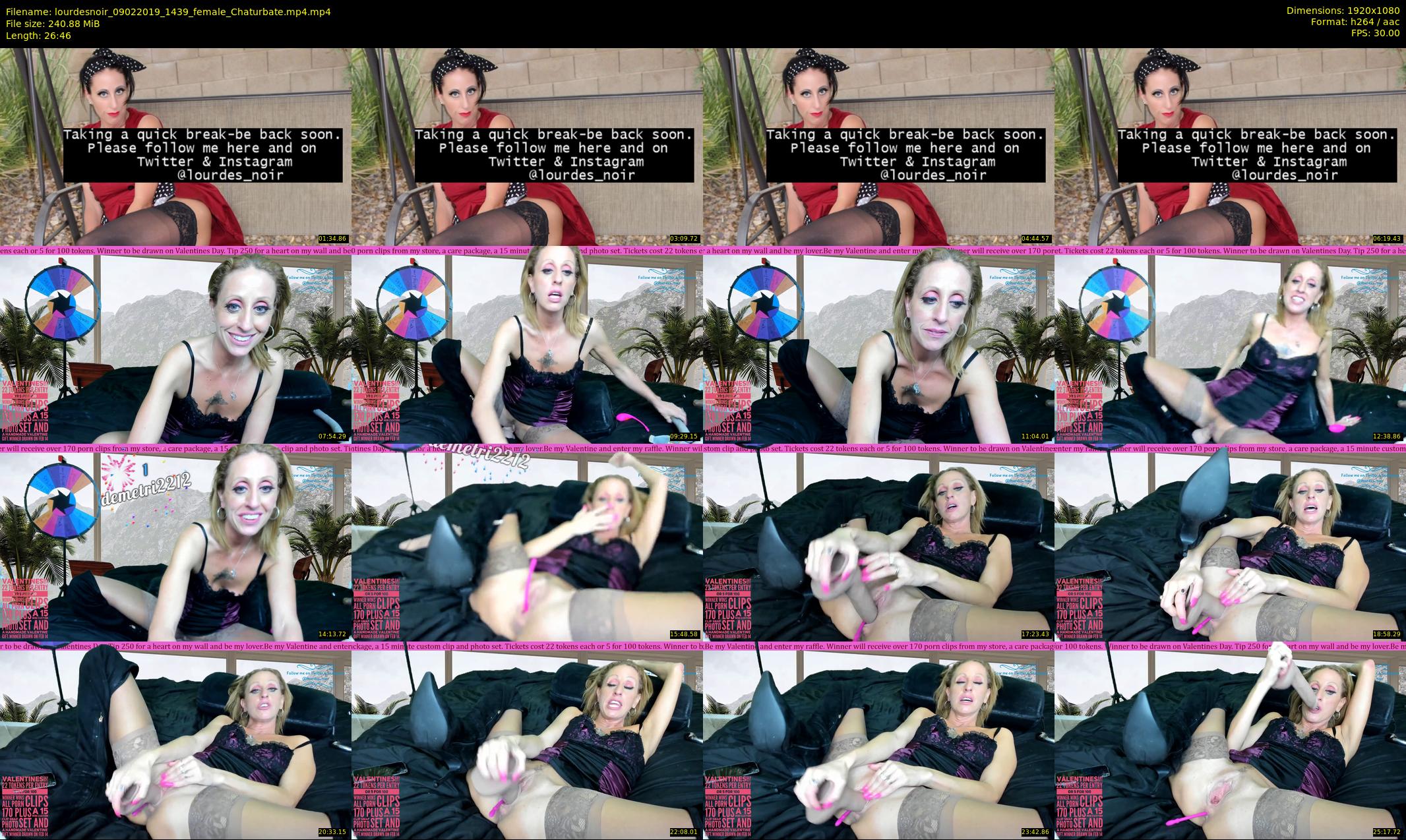 lourdesnoir — 27 minute Chaturbate female cam show recording, 1080p, Feb 9, 2019