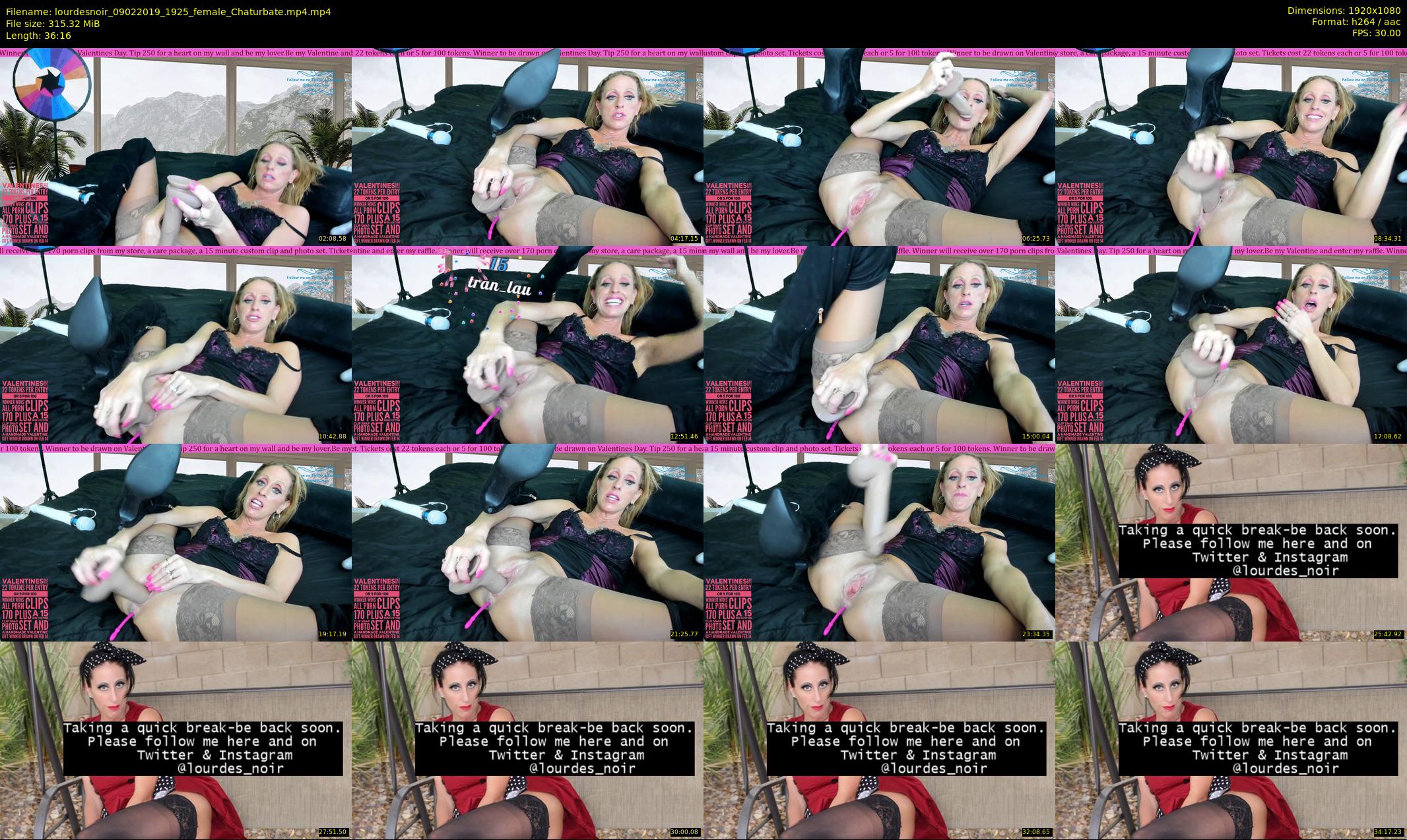 lourdesnoir — 37 minute Chaturbate female cam show recording, 1080p, Feb 9, 2019