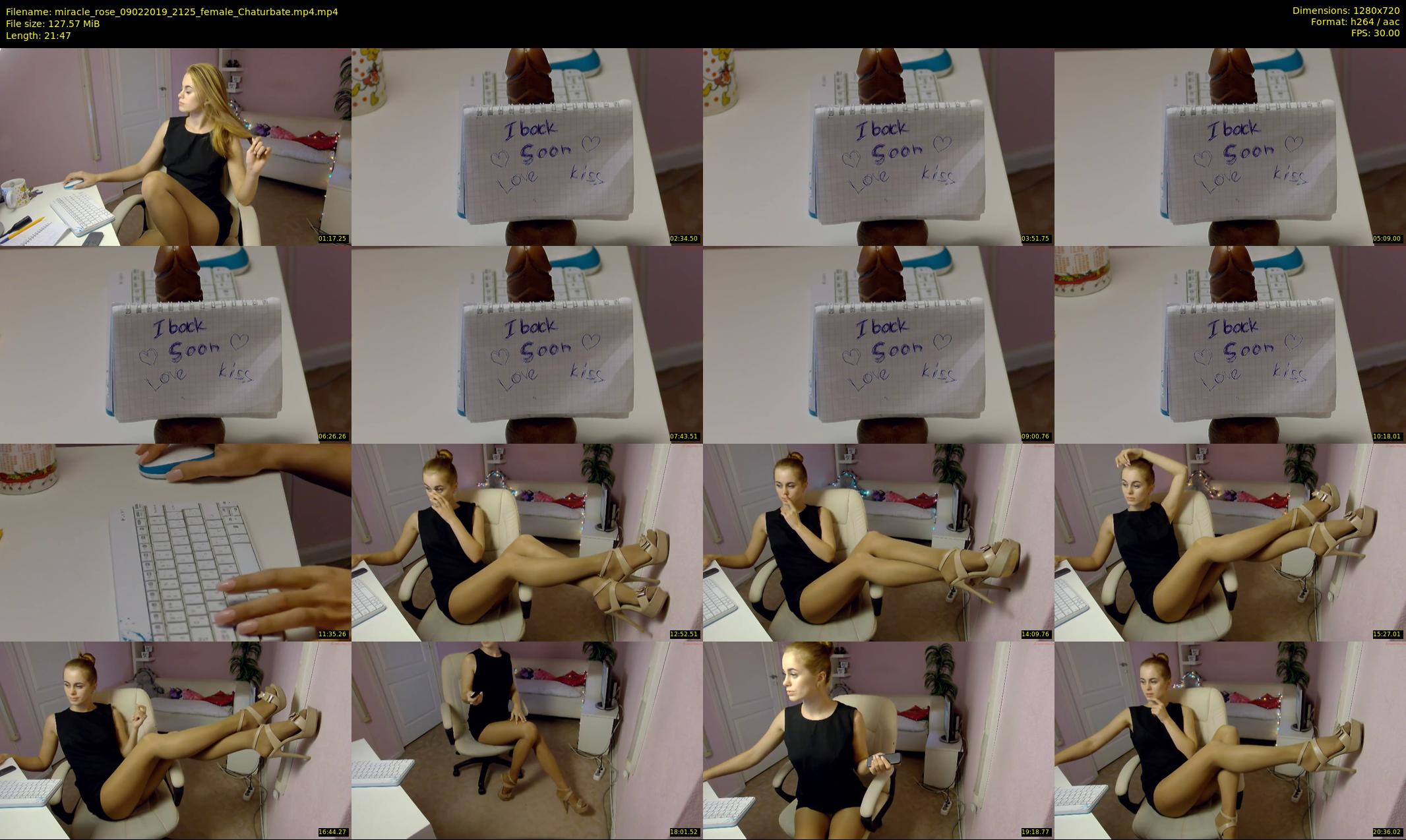 miracle_rose — 22 minute Chaturbate female cam show recording, 720p, Feb 9, 2019