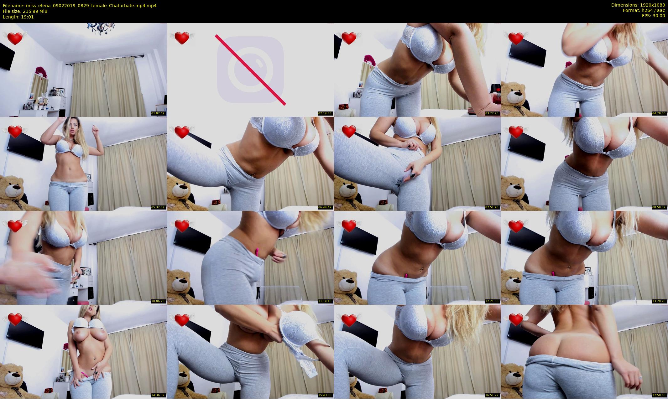 miss_elena — 20 minute Chaturbate female cam show recording, 1080p, Feb 9, 2019