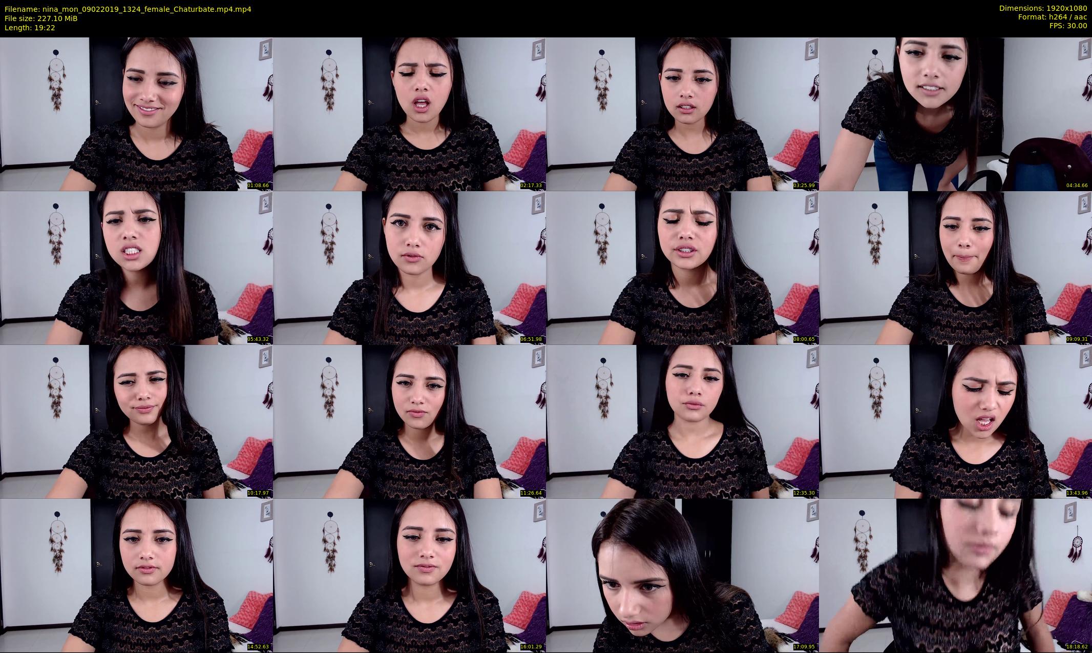 nina_mon — 20 minute Chaturbate female cam show recording, 1080p, Feb 9, 2019