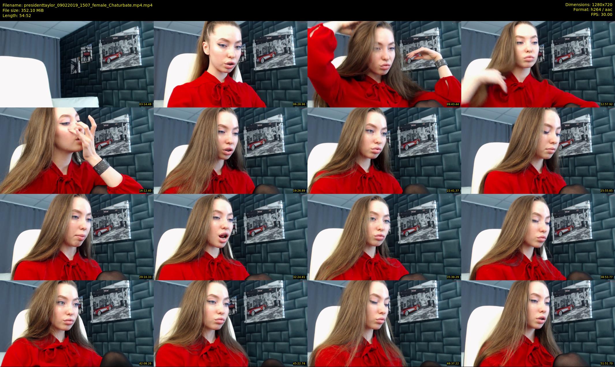 presidenttaylor — 55 minute Chaturbate female cam show recording, 720p, Feb 9, 2019