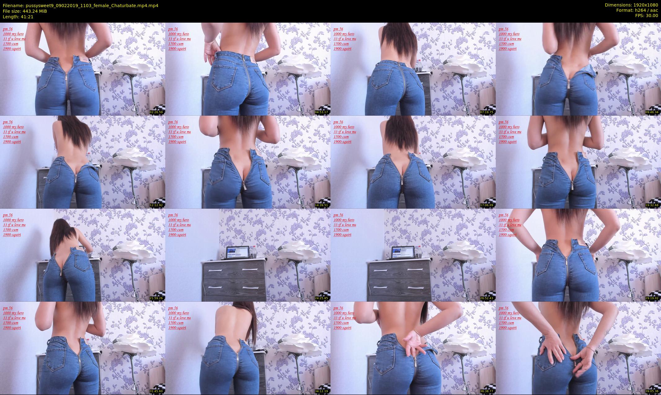 pussysweet9 — 42 minute Chaturbate female cam show recording, 1080p, Feb 9, 2019