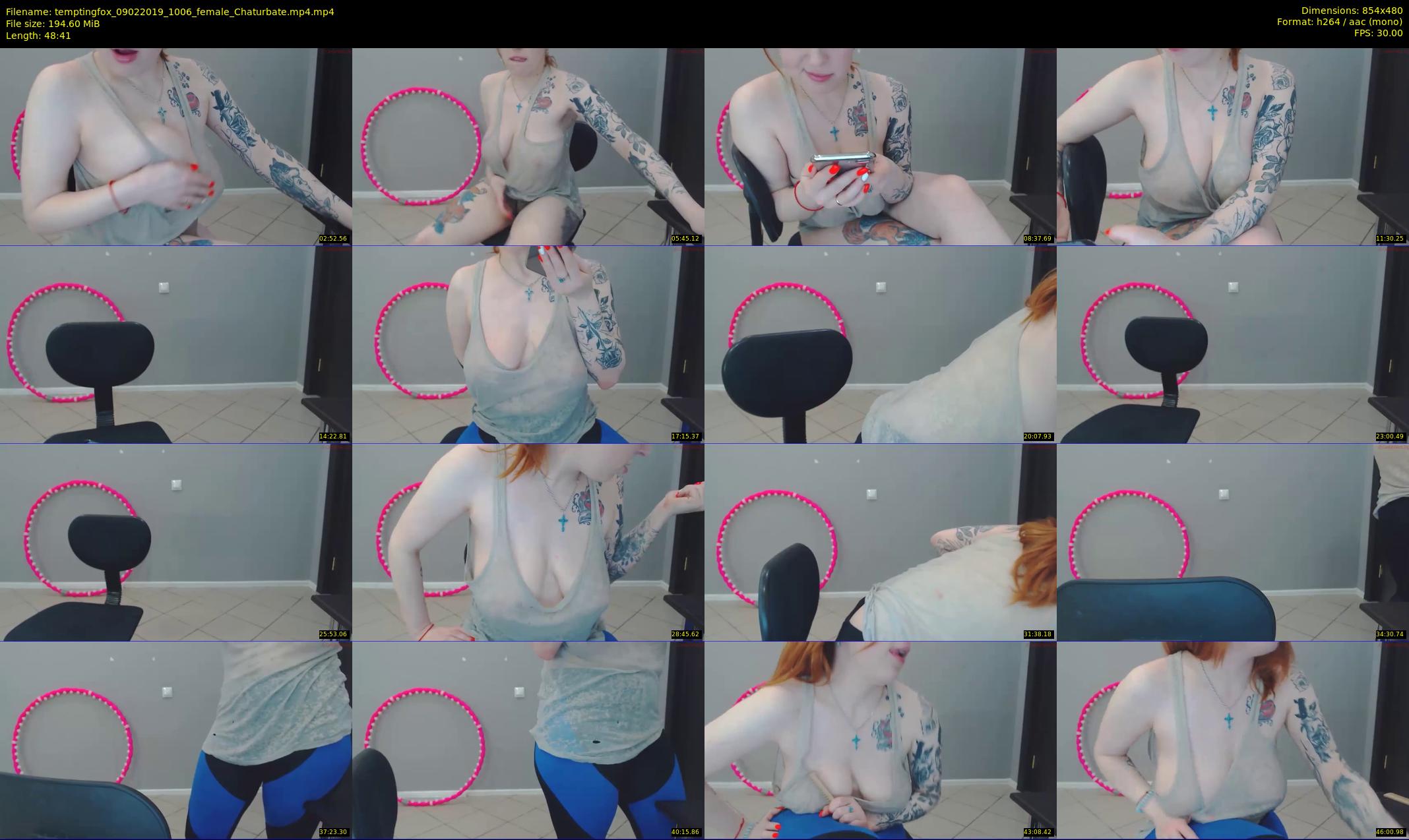 temptingfox — 49 minute Chaturbate female cam show recording, 480p, Feb 9, 2019