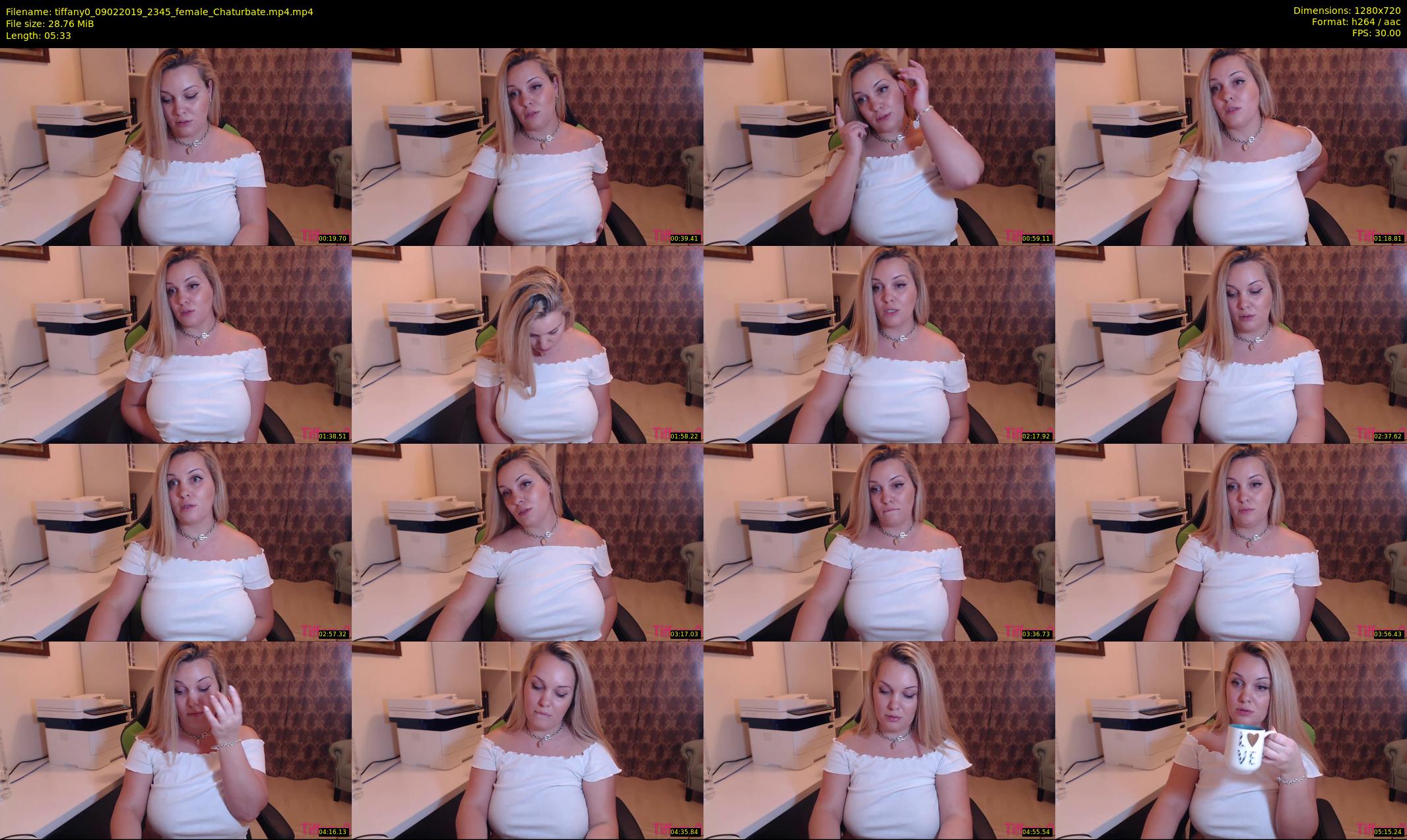 tiffany0 — 6 minute Chaturbate female cam show recording, 720p, Feb 9, 2019