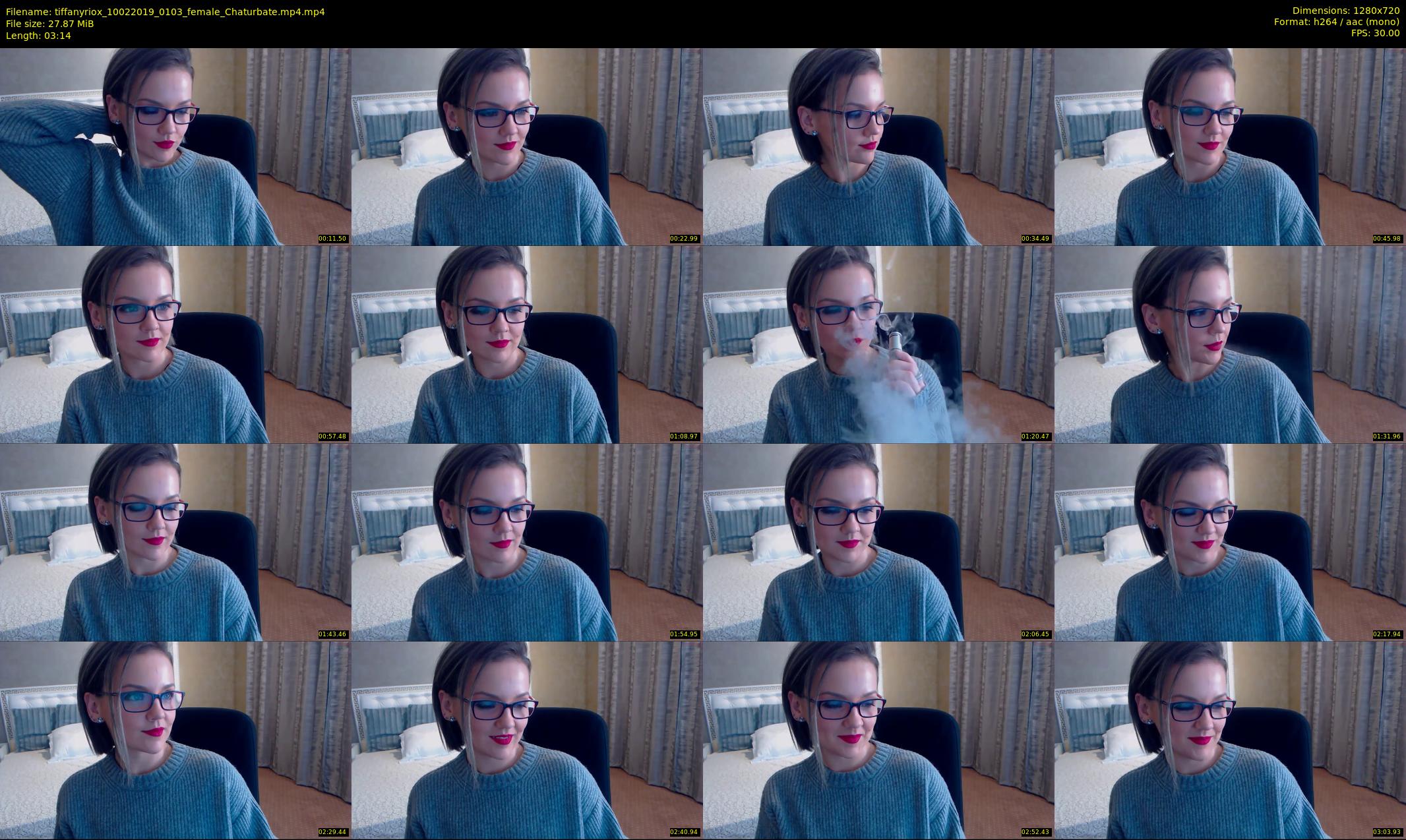 tiffanyriox — 4 minute Chaturbate female cam show recording, 720p, Feb 10, 2019