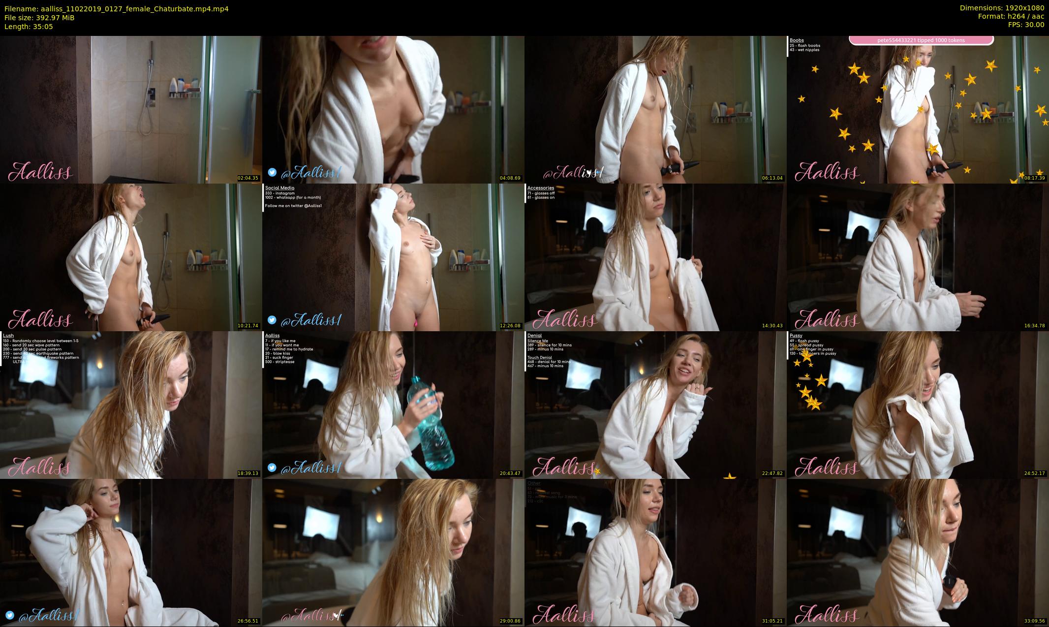 aalliss — 36 minute Chaturbate female cam show recording, 1080p, Feb 11, 2019