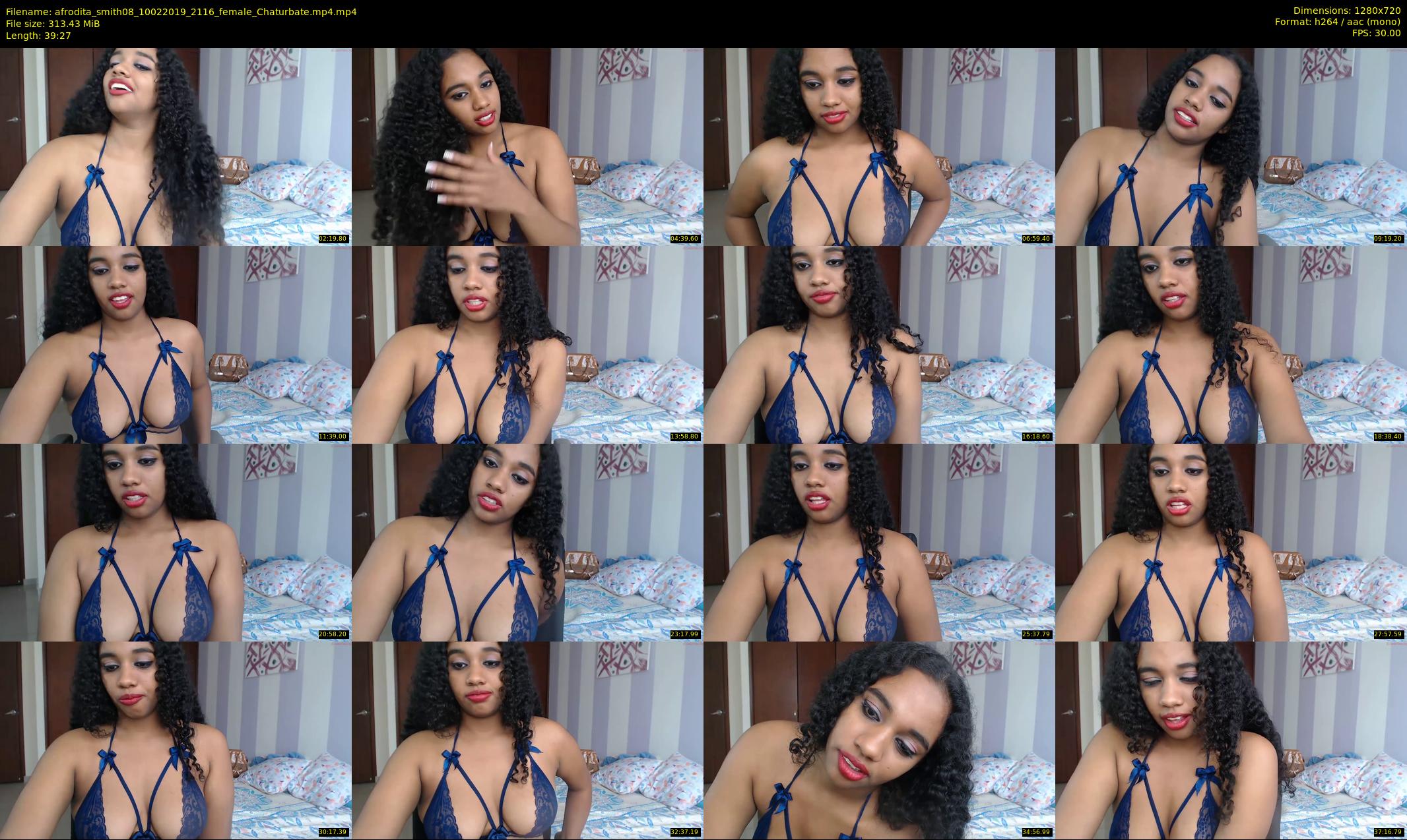 afrodita_smith08 — 40 minute Chaturbate female cam show recording, 720p, Feb 10, 2019