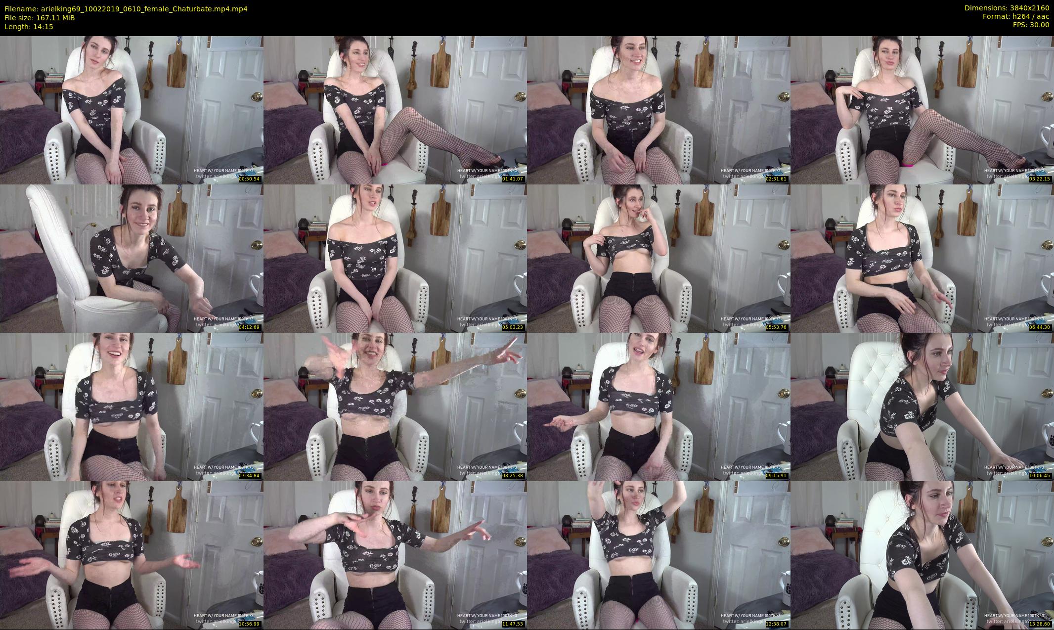 arielking69 — 15 minute Chaturbate female cam show recording, 4K, Feb 10, 2019