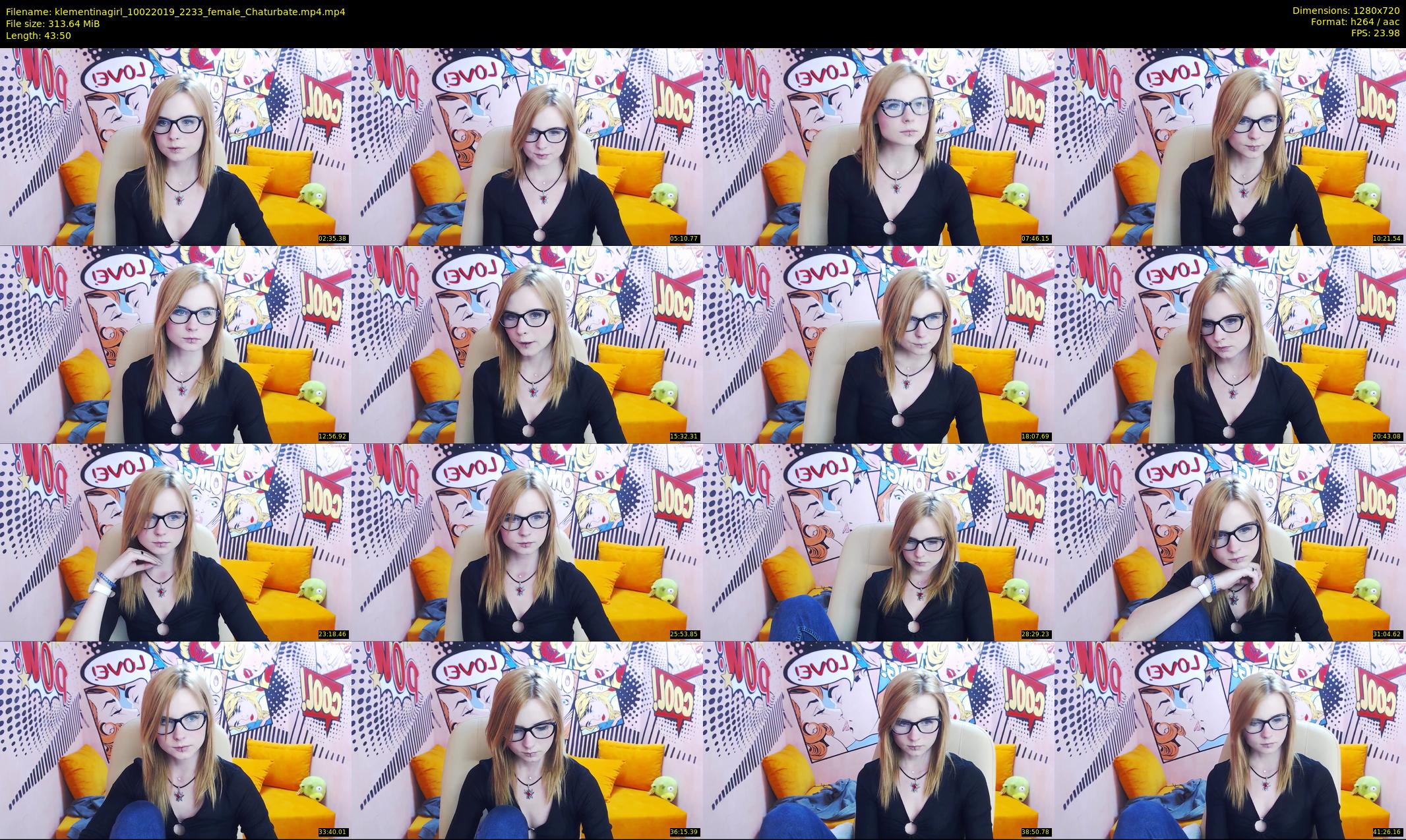 klementinagirl — 44 minute Chaturbate female cam show recording, 720p, Feb 10, 2019