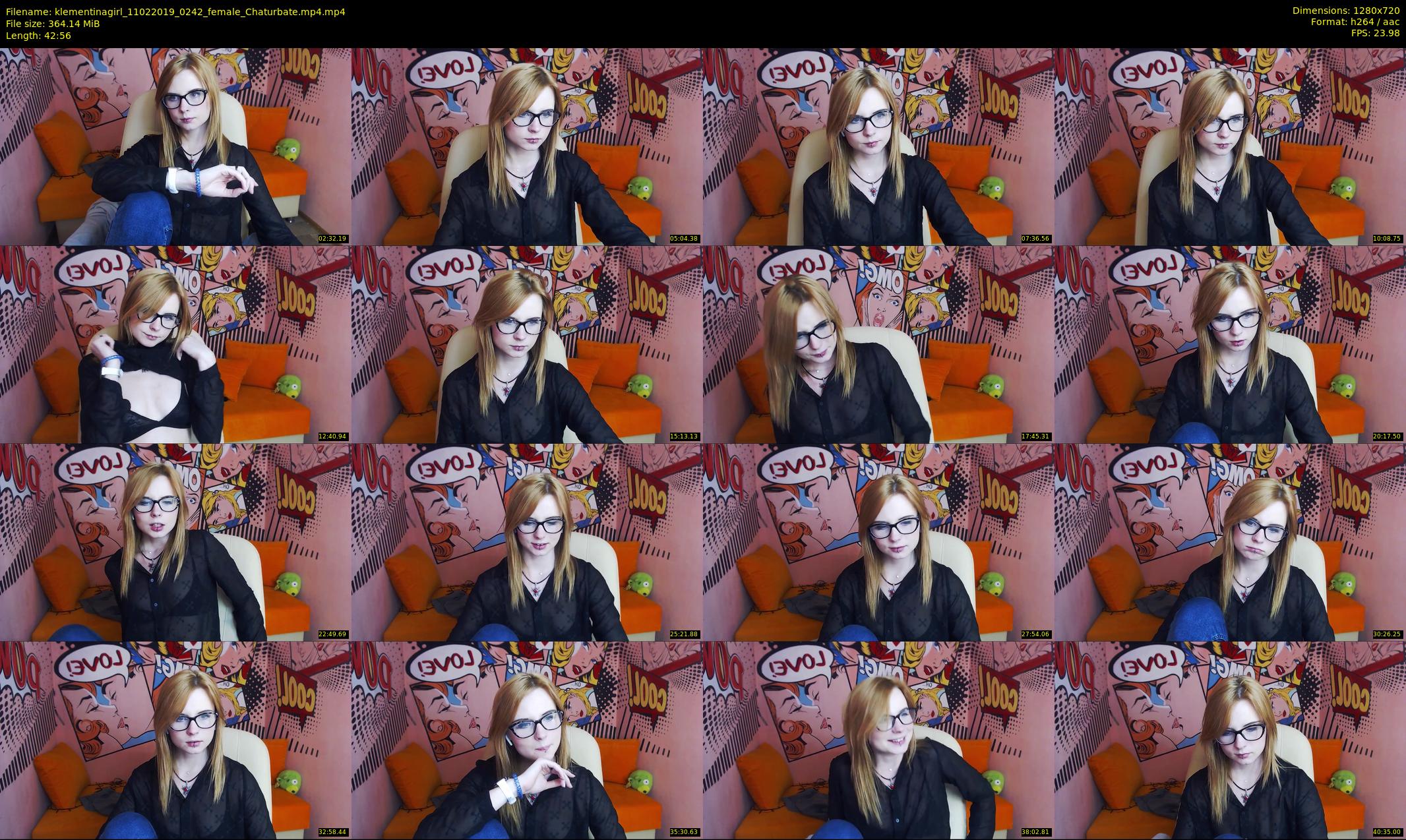 klementinagirl — 43 minute Chaturbate female cam show recording, 720p, Feb 11, 2019