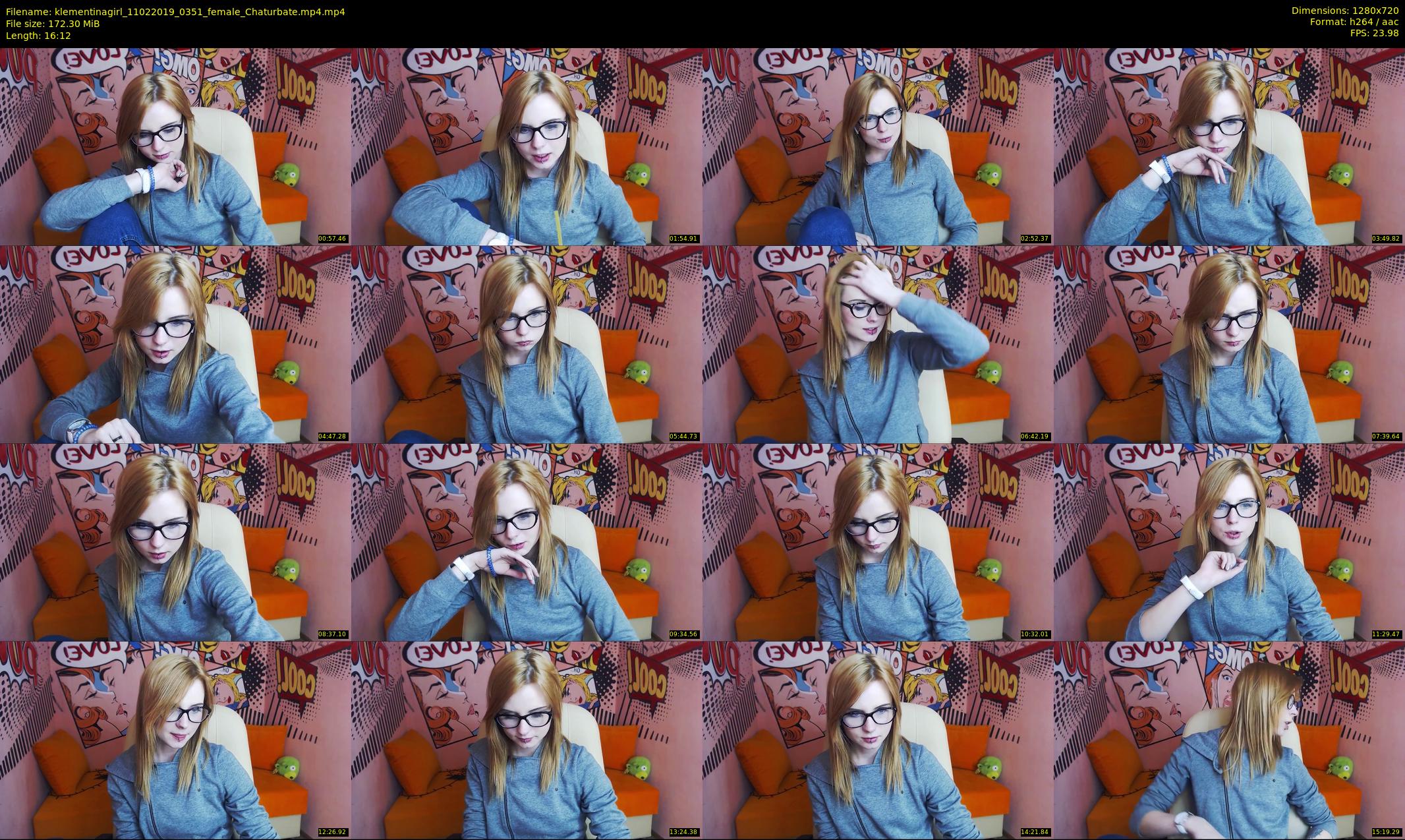 klementinagirl — 17 minute Chaturbate female cam show recording, 720p, Feb 11, 2019