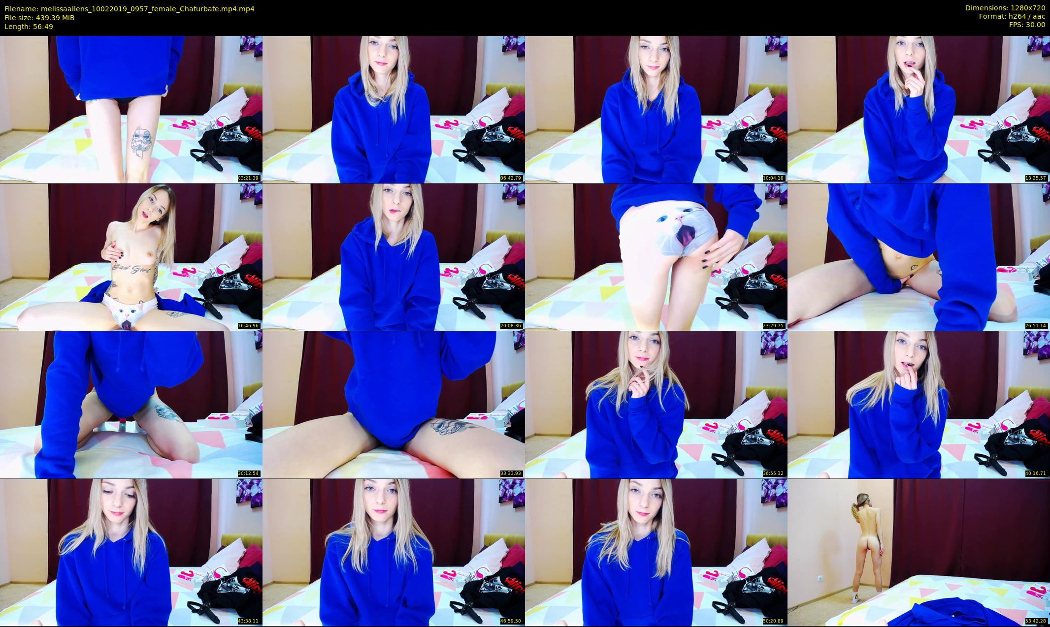 melissaallens — 57 minute Chaturbate female cam show recording, 720p, Feb 10, 2019