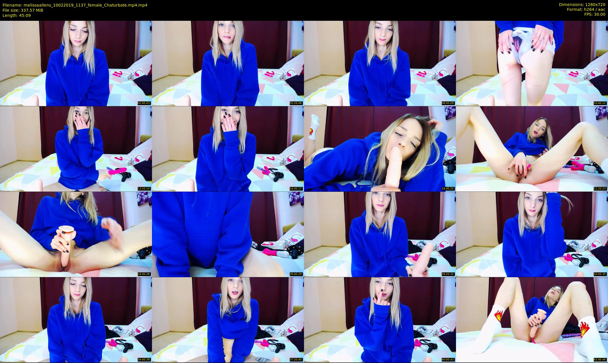 melissaallens — 46 minute Chaturbate female cam show recording, 720p, Feb 10, 2019