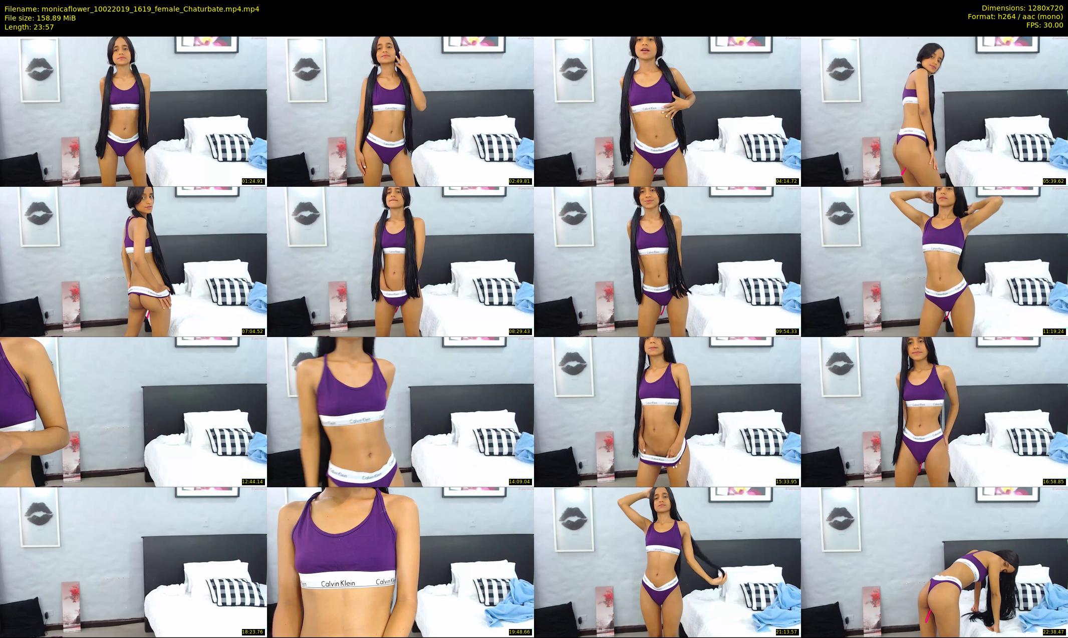 monicaflower — 24 minute Chaturbate female cam show recording, 720p, Feb 10, 2019